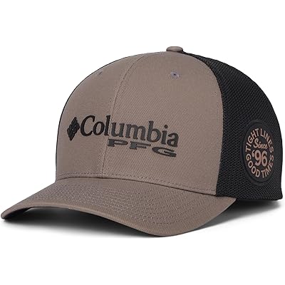 Columbia PFG Logo Mesh Ball Cap iron/black