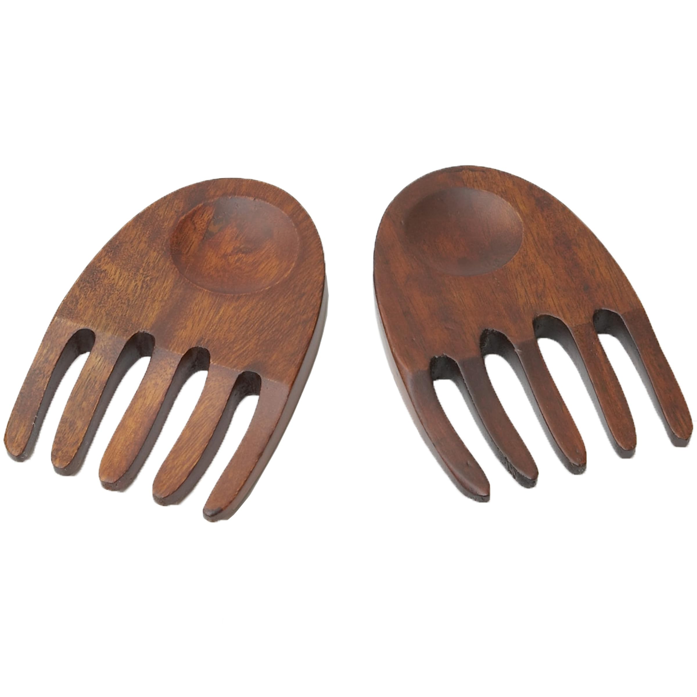 Woodard & Charles Madera ensaladera Manos, 15,2 cm, Color Rojo