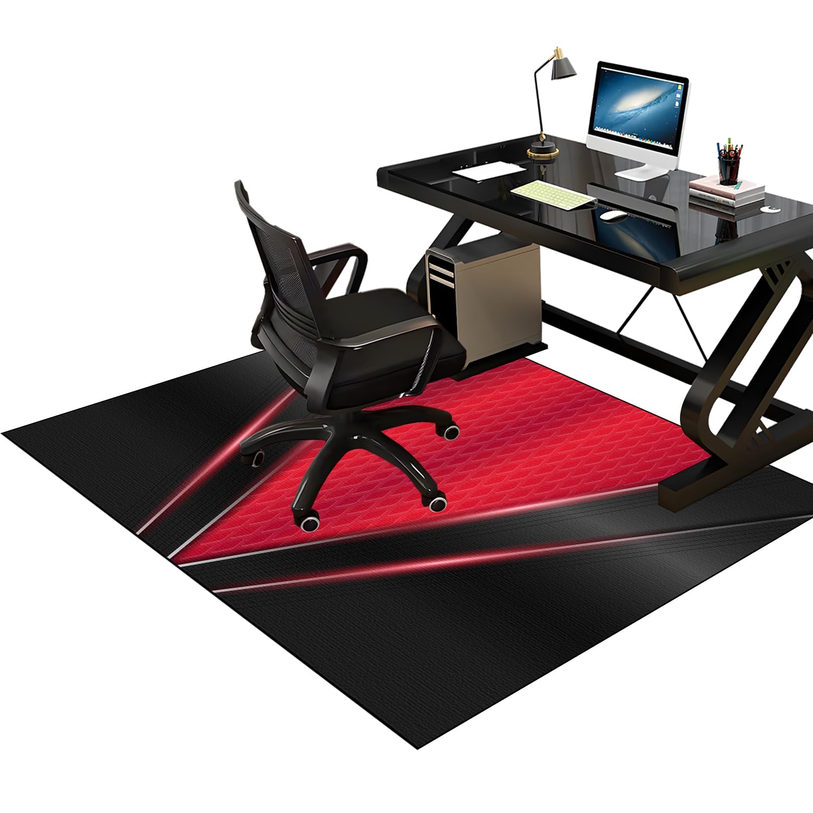 Tkuhknag Office Chair Mat Floor Mats, Non-Slip Gaming Chair mat for Carpet Floors, 180 x 200 cm Carpet Chair Mats, Office Chair Rugs For Hardwood Computer Desk Floor Mat Desk Chair Protector Carpets