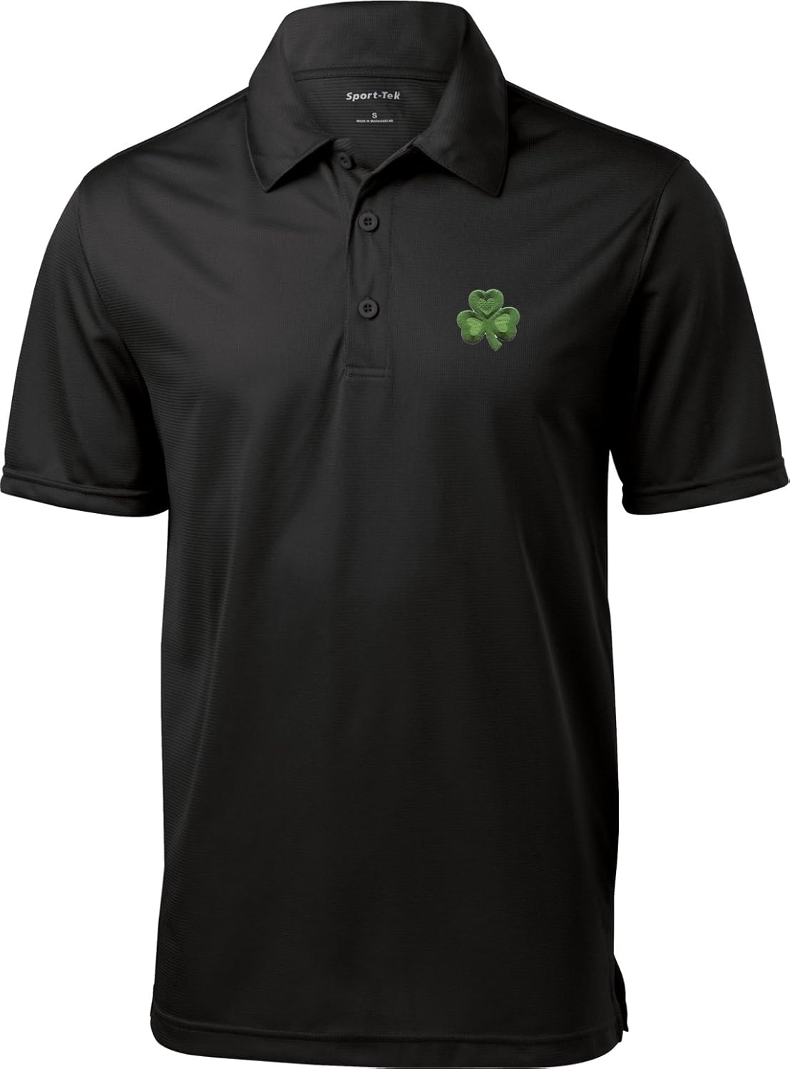 Buy Cool Shirts St Patricks Day Shamrock Patch Pocket Print Textured Polo: Clothing