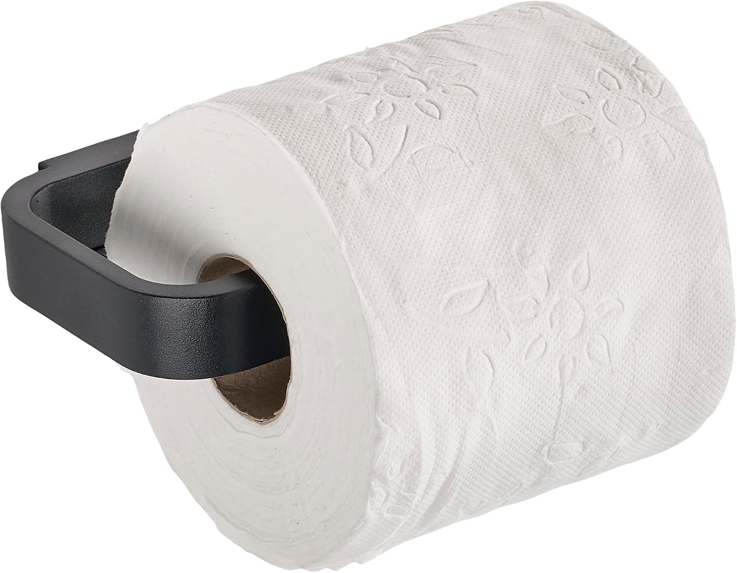 ZONE DENMARK Rim Wall Toilet Paper Holder - A Sleek, Stylish & Modern Accessory | Space-Saving Solution | Keep Your Bathroom Organized and Chic with This (Black)