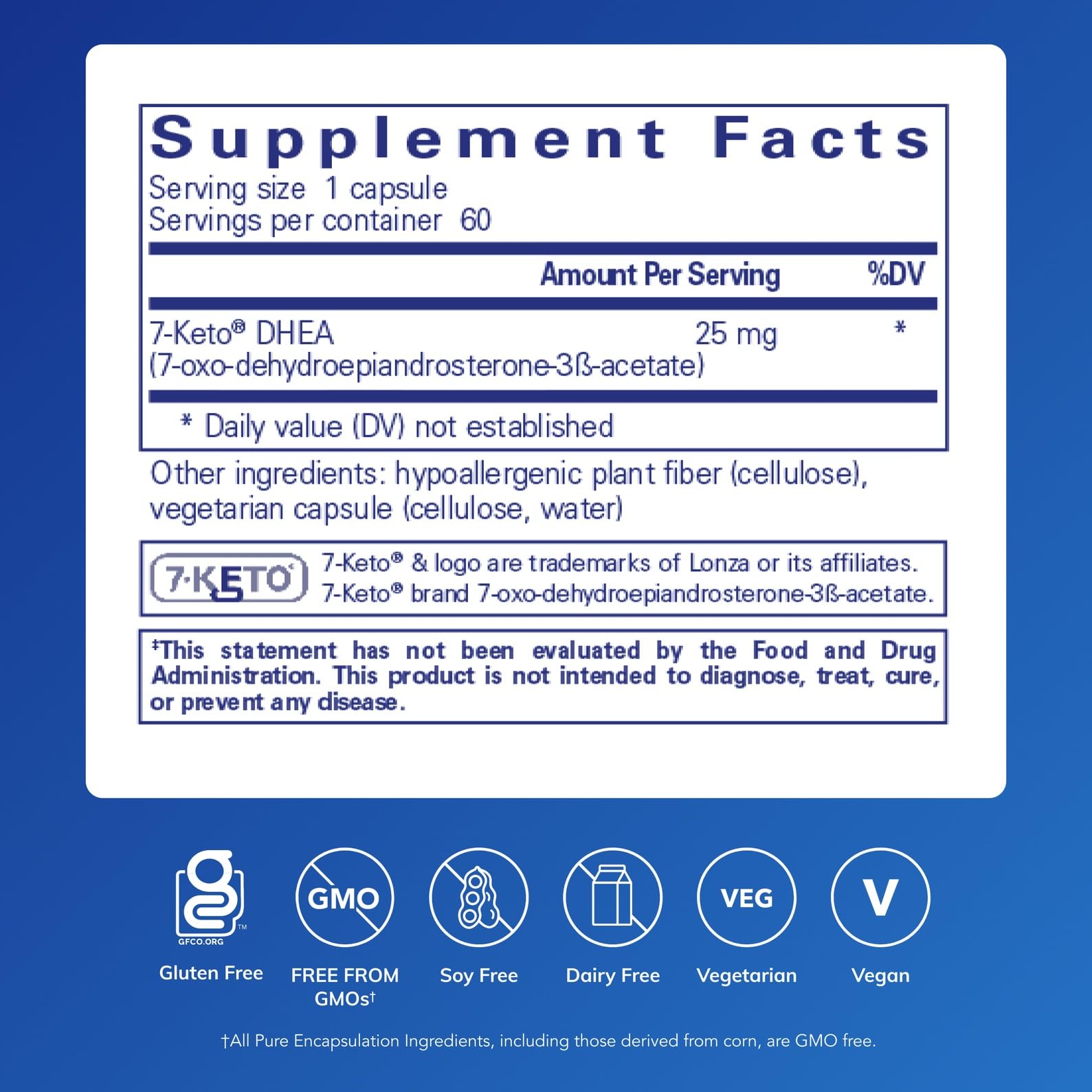 Pure Encapsulations 7-Keto DHEA 25 mg, 60 Capsules — Amazon image 2