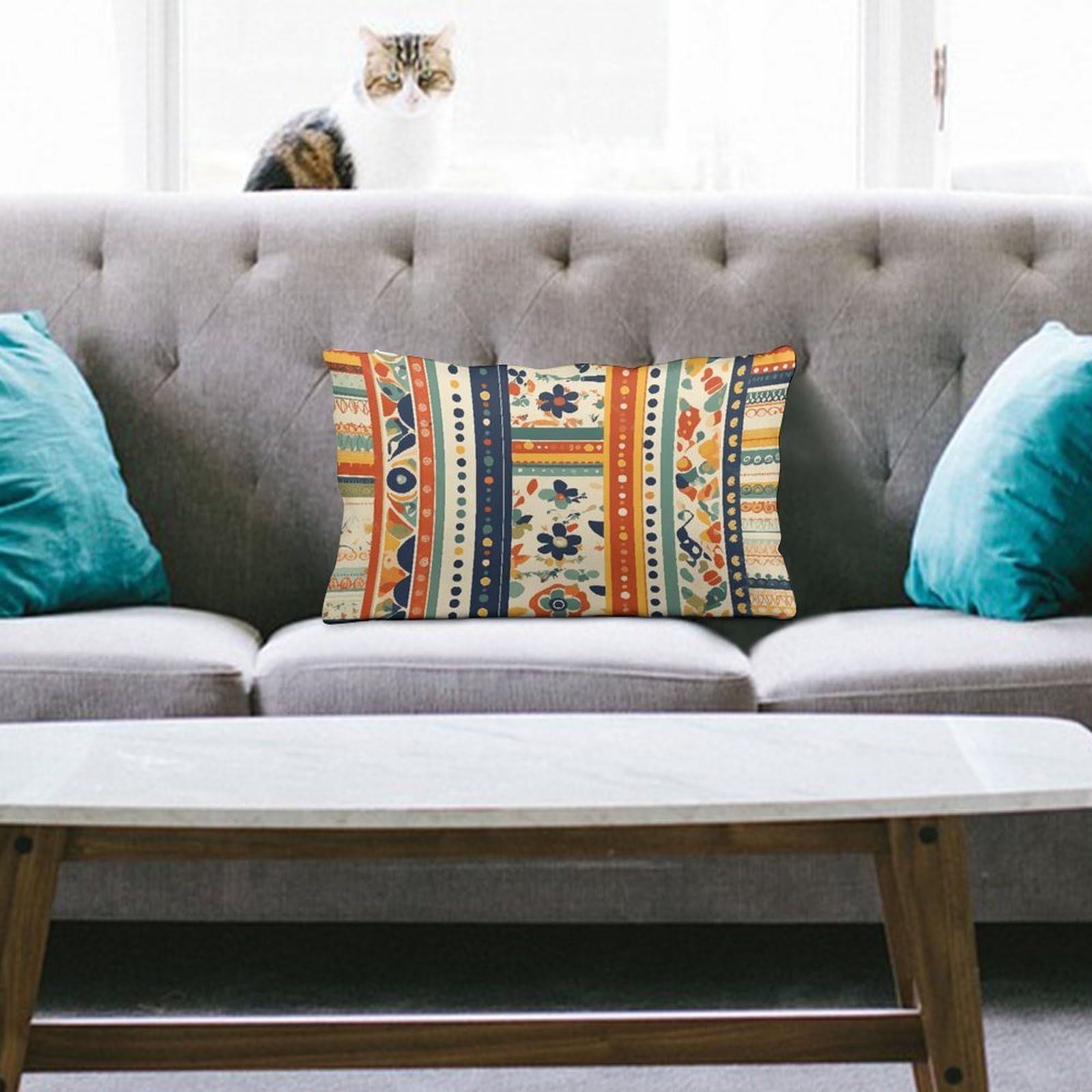 NTVOWPZO Decoration Throw Pillow Covers 8"x12" Pillowcases Covers Shapes Soft Pillowcases Modern Farmhouse Home Decor Sofa Cushions Covers for Couch Bed Living Room