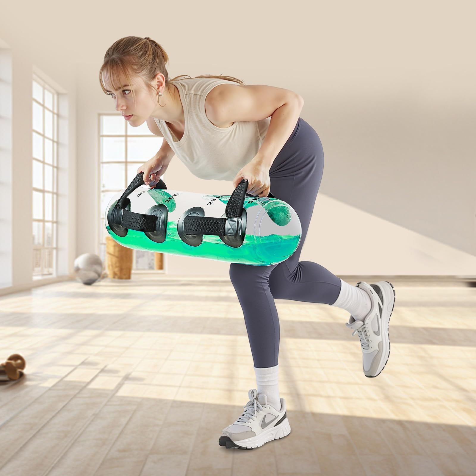 VEVOR Water Weights - Bolsa de agua grande para entrenamiento, estabilidad portátil ajustable y equipo de ejercicio de cuerpo completo, para entrenamiento de fuerza y equilibrio, ejercicio de gimnasio