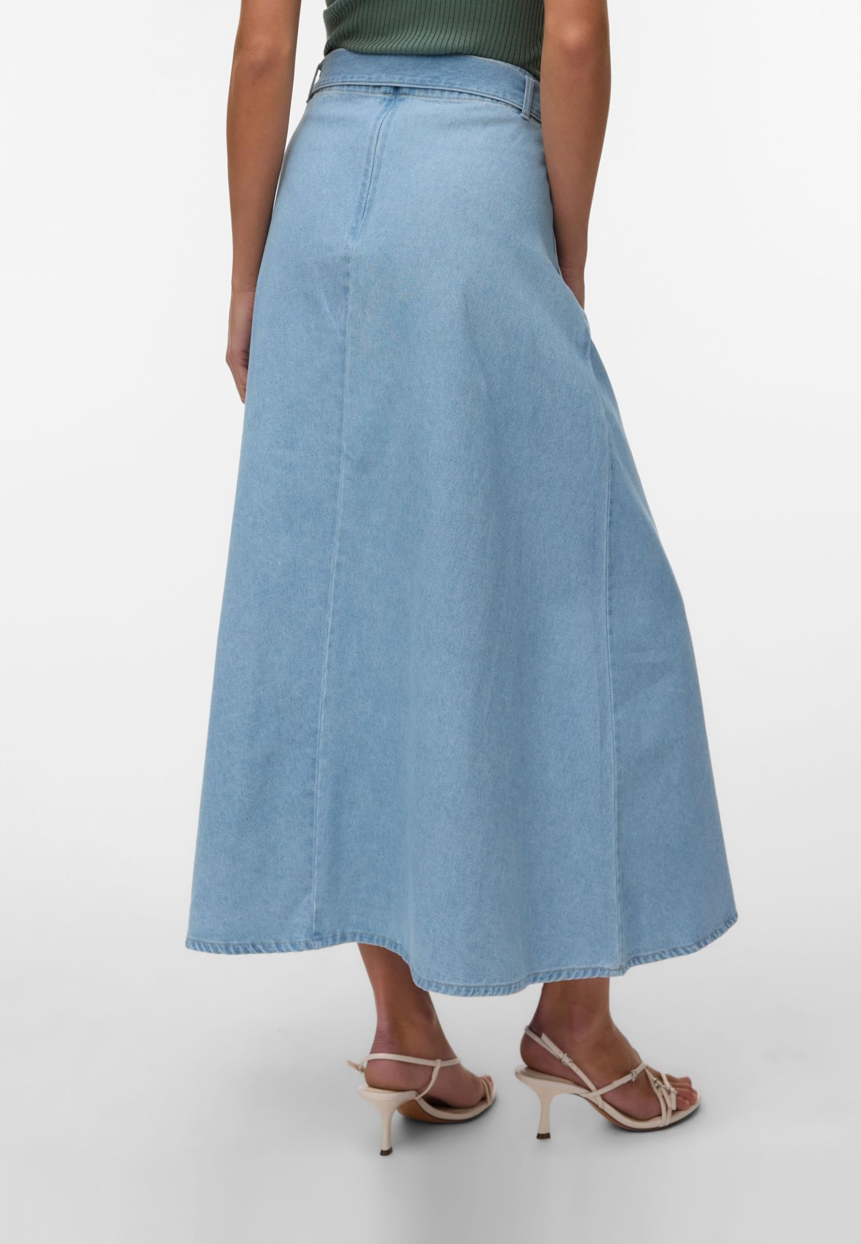 VERO MODA Female Jeansrock VMJOLENE Mid Rise Langer Rock | Denim skirt