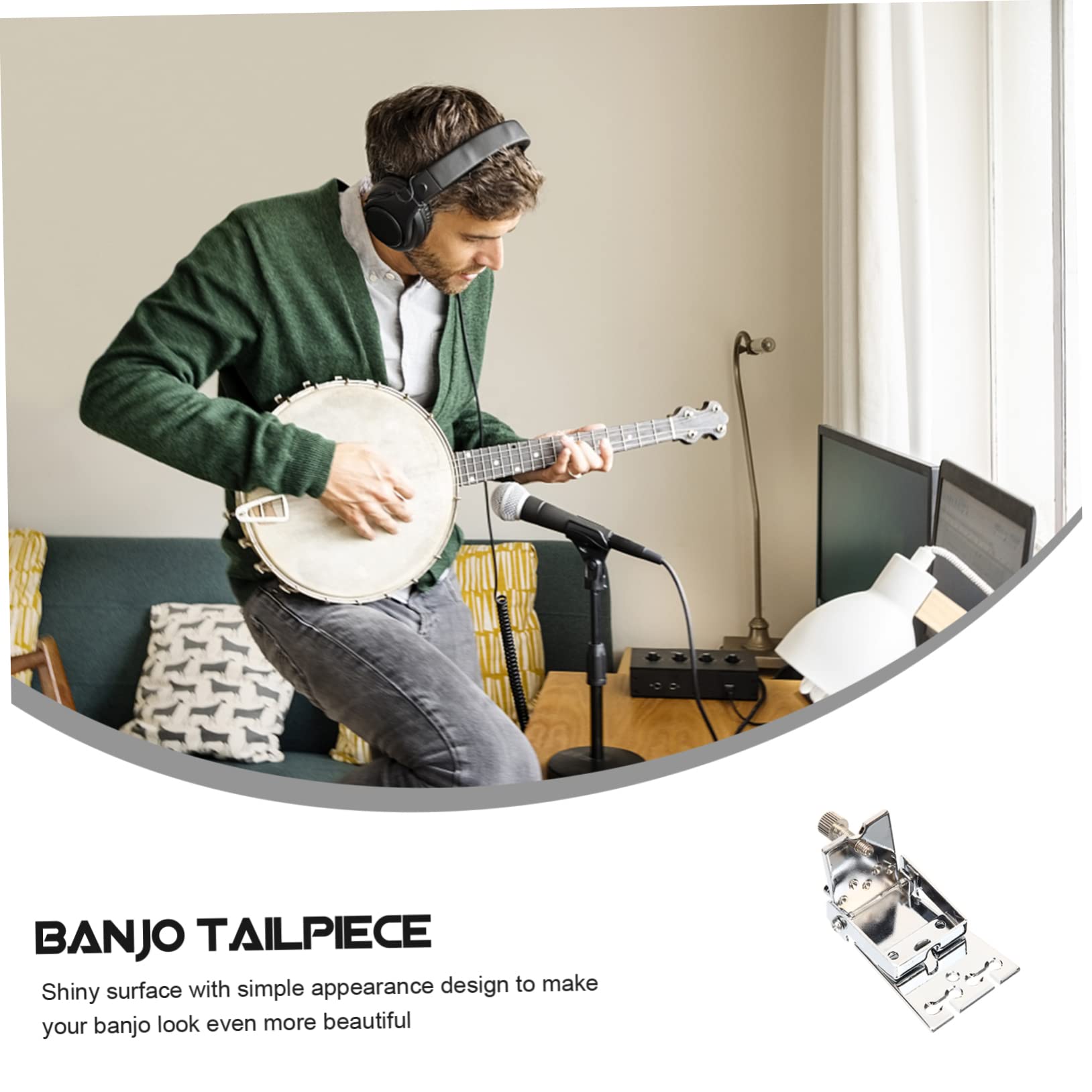 Cordier pour Banjo 5 Cordes en Métal Argenté Accessoires D'installation, Design Amélioré et Facile à Nettoyer pour Amateurs de Banjo