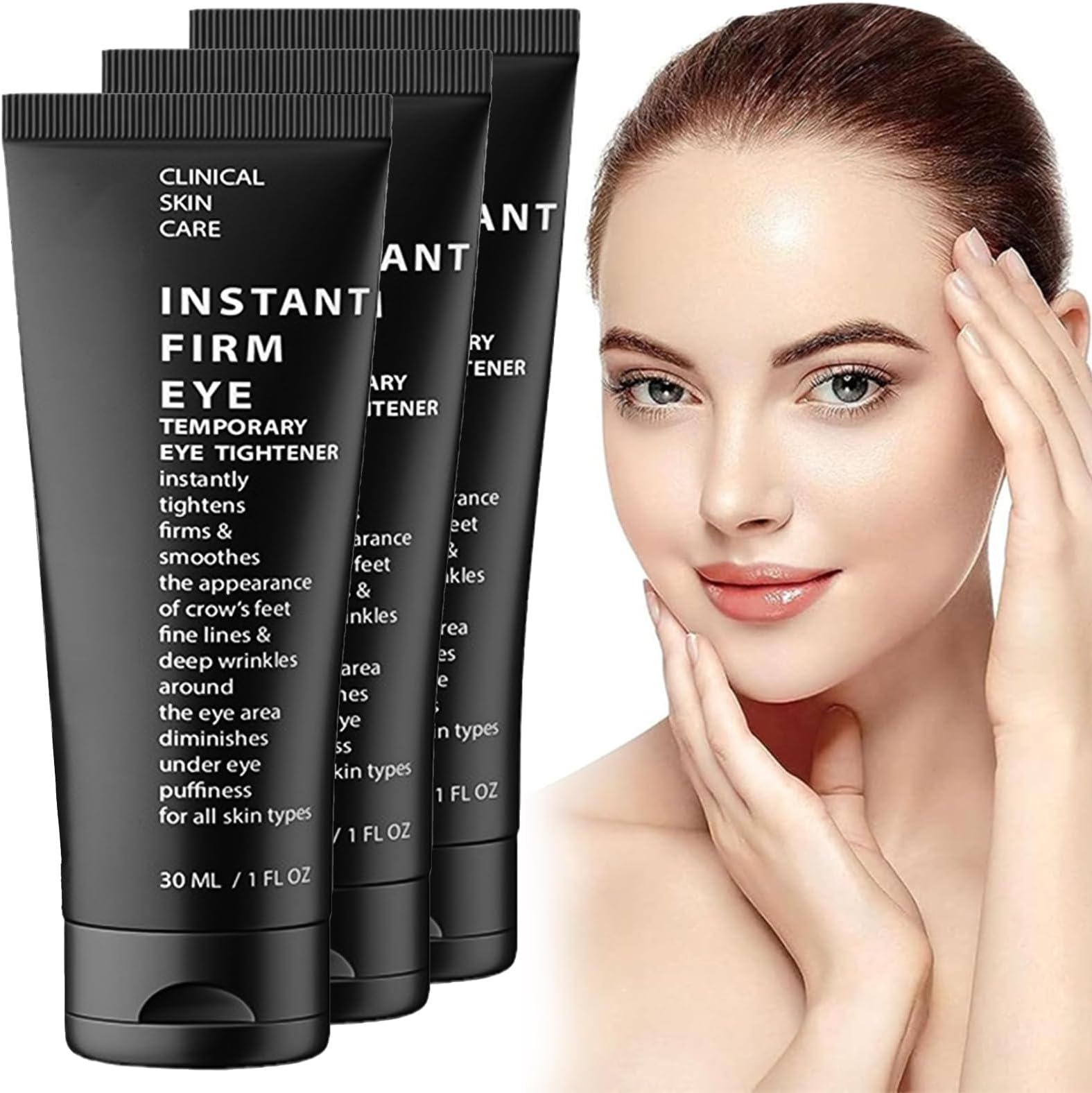 wimonyInstant Firm Eye Tightener, 3 PCS Celny Eye Bag Cream, Instant Firm Eye Cream, Eye Moisturizer Cream, Reduces Eye Bags and Wrinkles, Remover Puffiness, Lighten Dark Circles for Women/Men