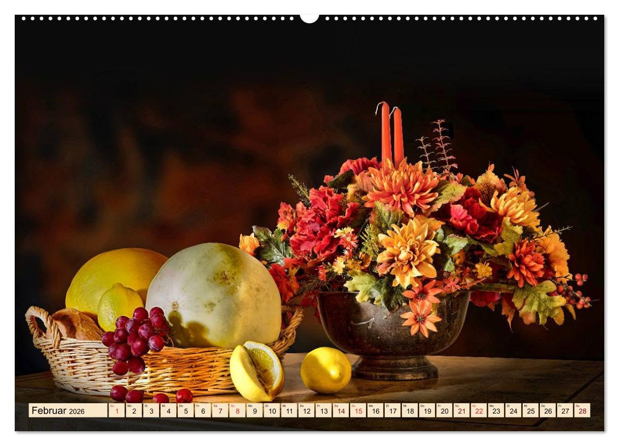 Stillleben - aber mit Stil (Wandkalender 2026 DIN A2 quer), CALVENDO Monatskalender: Fotografische Stillleben in ästhetischen Bildern. (CALVENDO Kunst)