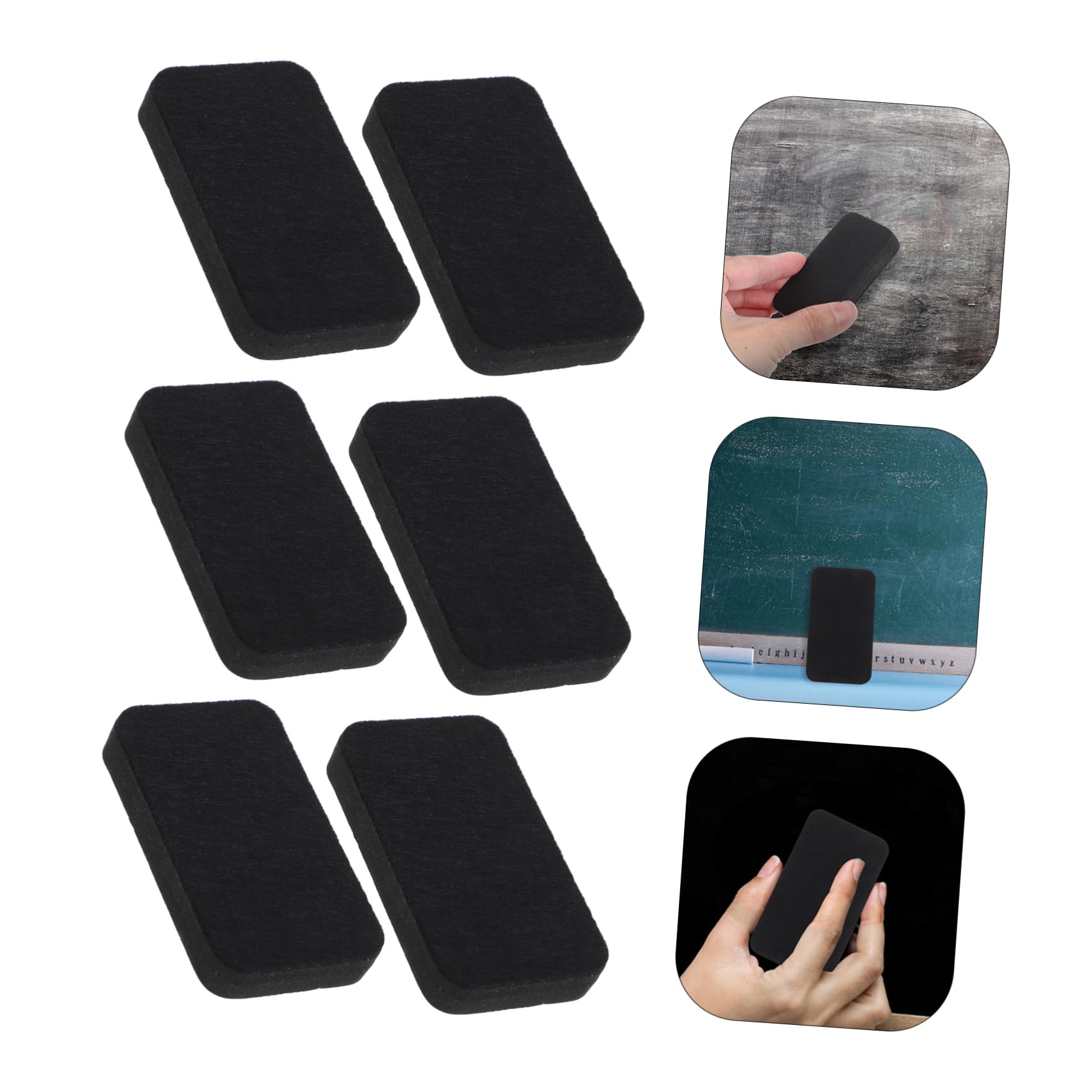 VILLCASE 60piezas Magnéticos Para Erasers De Eva Para y Aula Limpiadores De Secos y Para Tableros Magnéticos