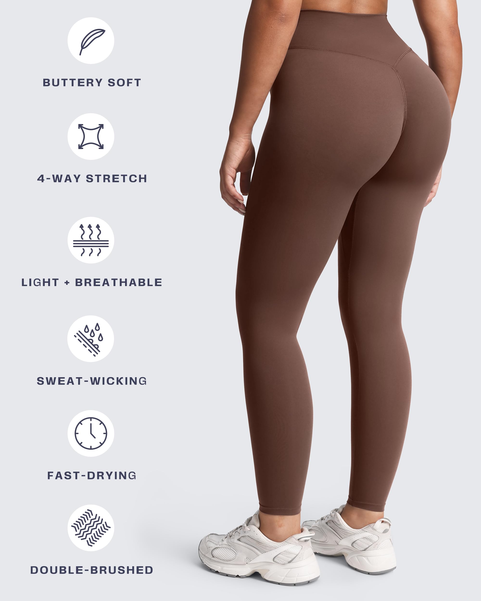 Aoxjox Workout-Leggings für Damen, Bauchkontrolle, athletisch, Fitnessstudio, Laufen, Vanity, V-Ausschnitt, versteckte Scrunch-Yogahose
