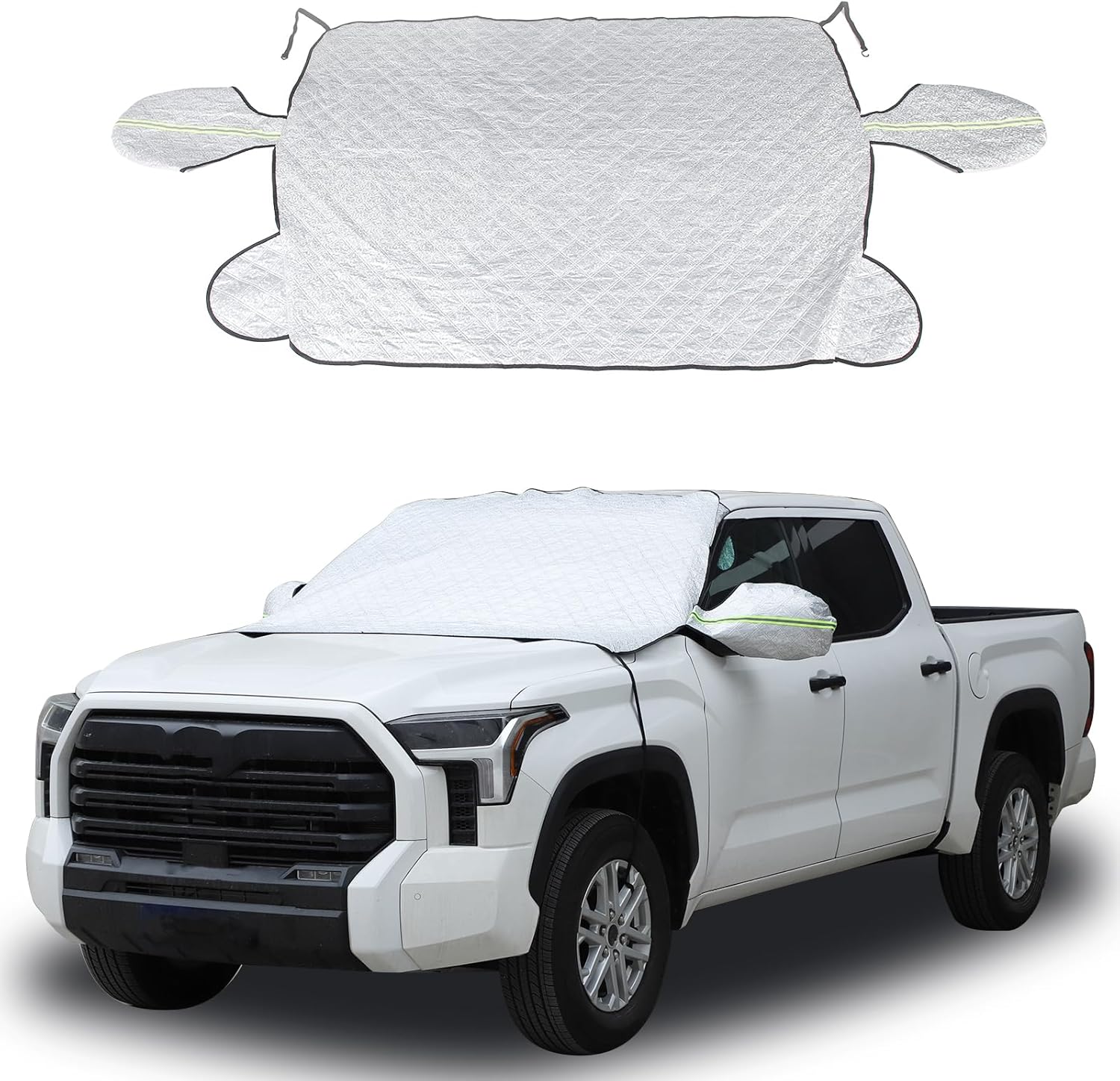 Windshield Snow Cover Fit for Toyota Tundra 2022-2024, Front Windshield Cover for Ice and Snow, Windshield Ice Cover Protects from Rain, Sun, Frost (Black)