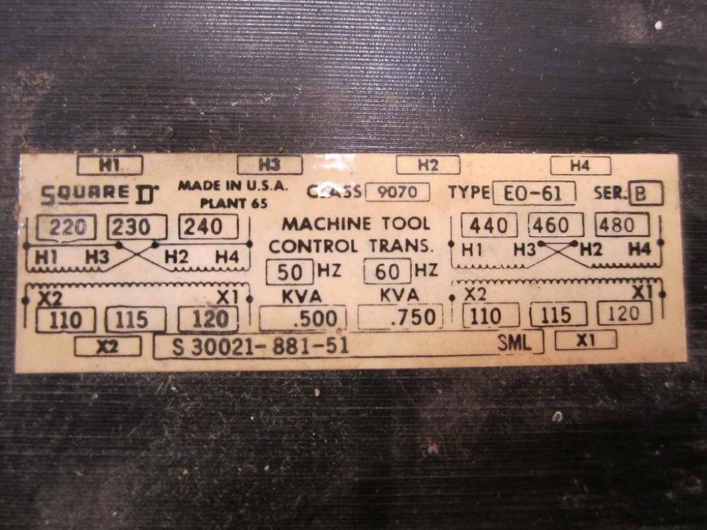 Square D 9070 EO-61 Transformer 9070EO61