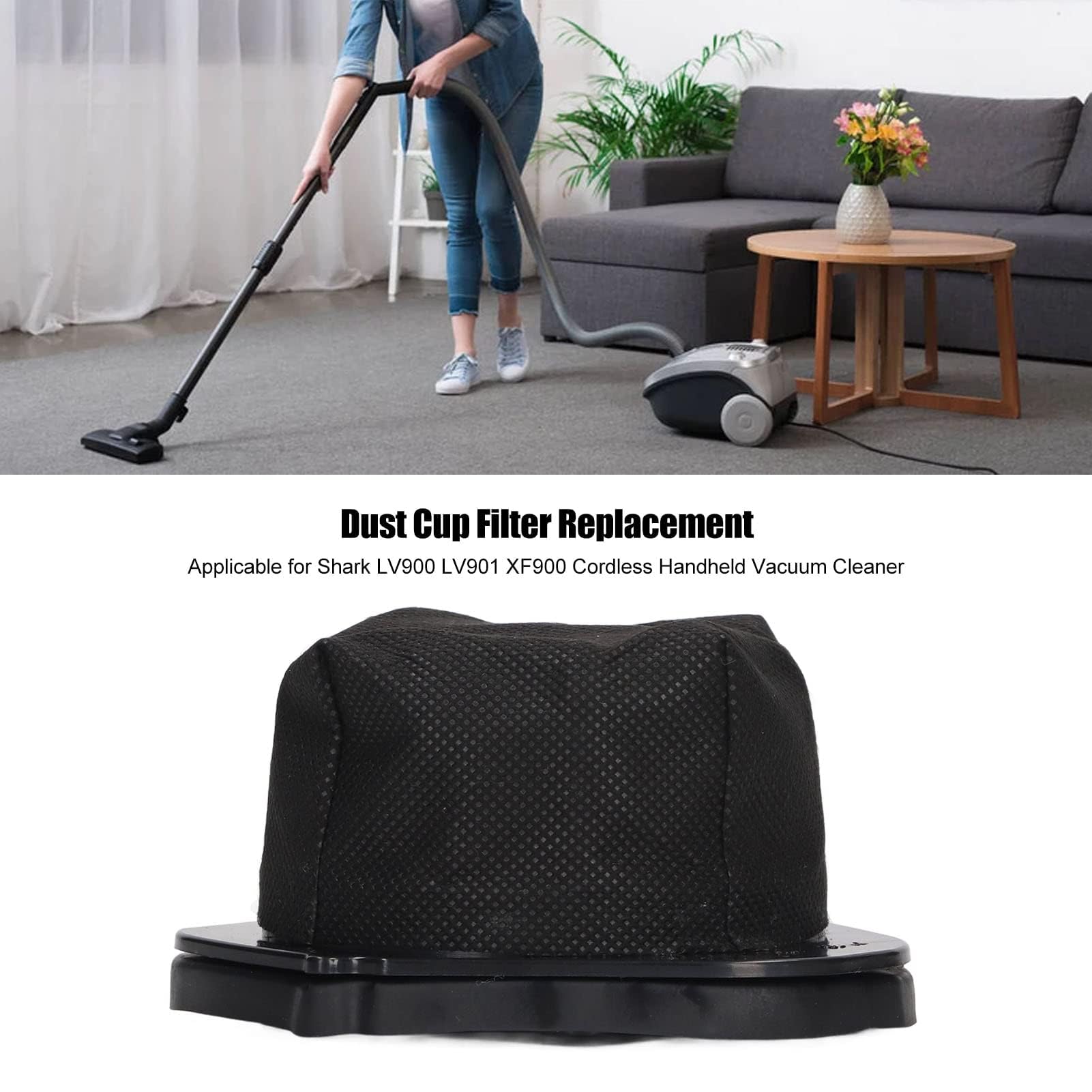 ERYUE 6-Pack Dust Cup Filter For XF900 Cordless Vacuum – Traps Dirt, Pollen, Pet Dander & Hair, Easy Install