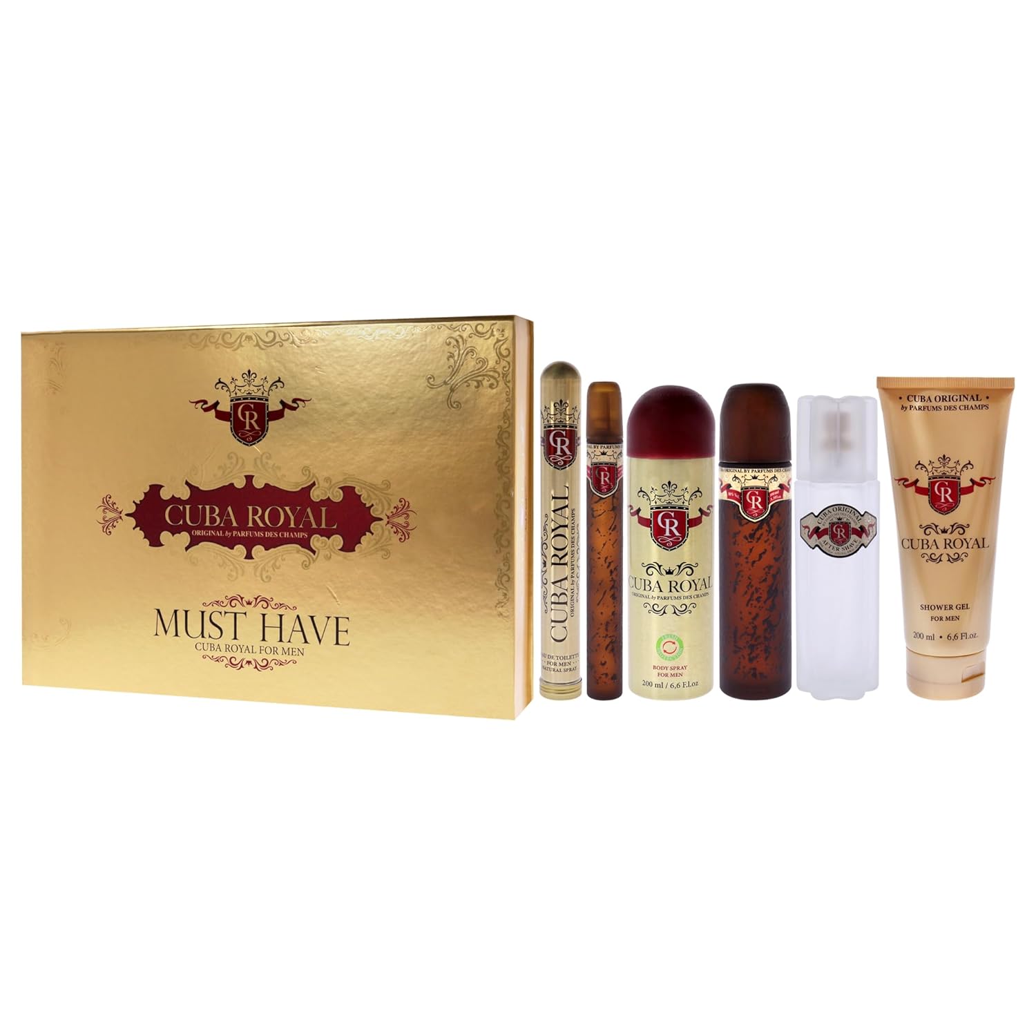 Cuba Royal for Men Gift Set (Eau de Toilette Spray 3.4 ounce, Eau de Toilette Spray 1.17 ounce, Shower Gel, After Shave, Body Spray) - Image 4