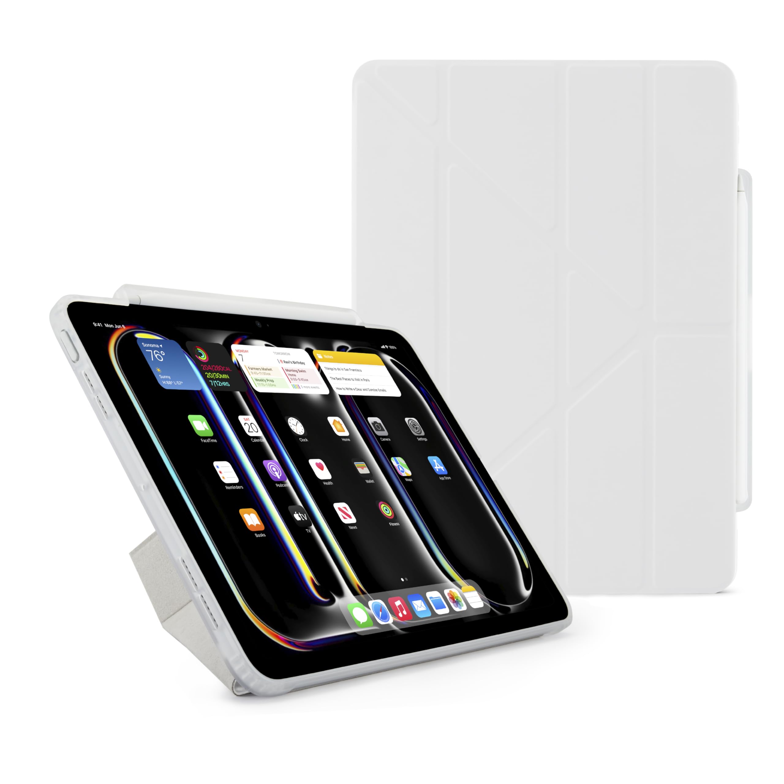 PipettoOrigami No3 Pencil Case iPad Pro 11 (2024) / White