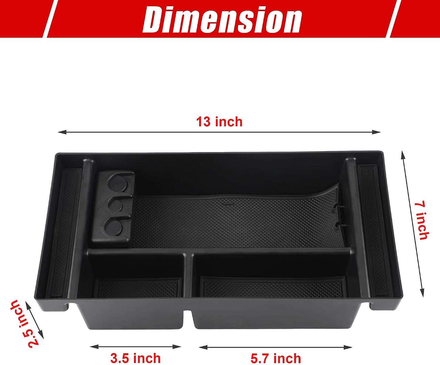 Richeer Center Console Organizer Tray fit for 2019-2020 Sierra 1500 Silverado 1500, 2020-2020 Silverado Sierra 2500HD/3500 HD Armrest Box, Full Console w/Bucket Seats ONLY