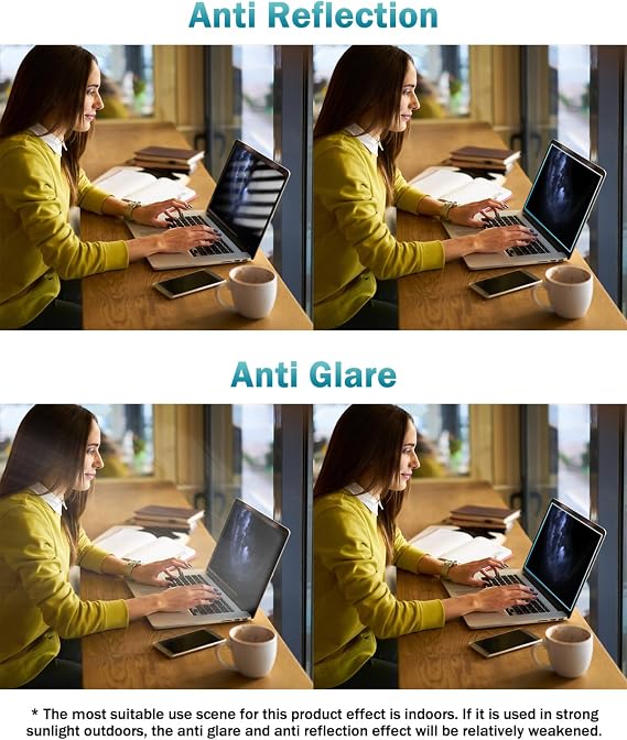 F FORITO 2-Pack 14 Inch 16:10 Anti Blue Light Matte Laptop Screen Protector, Reduce Eye Strain and Touch Sensitive Anti Glare Computer Screen Cover for All 14 16:10 Laptops