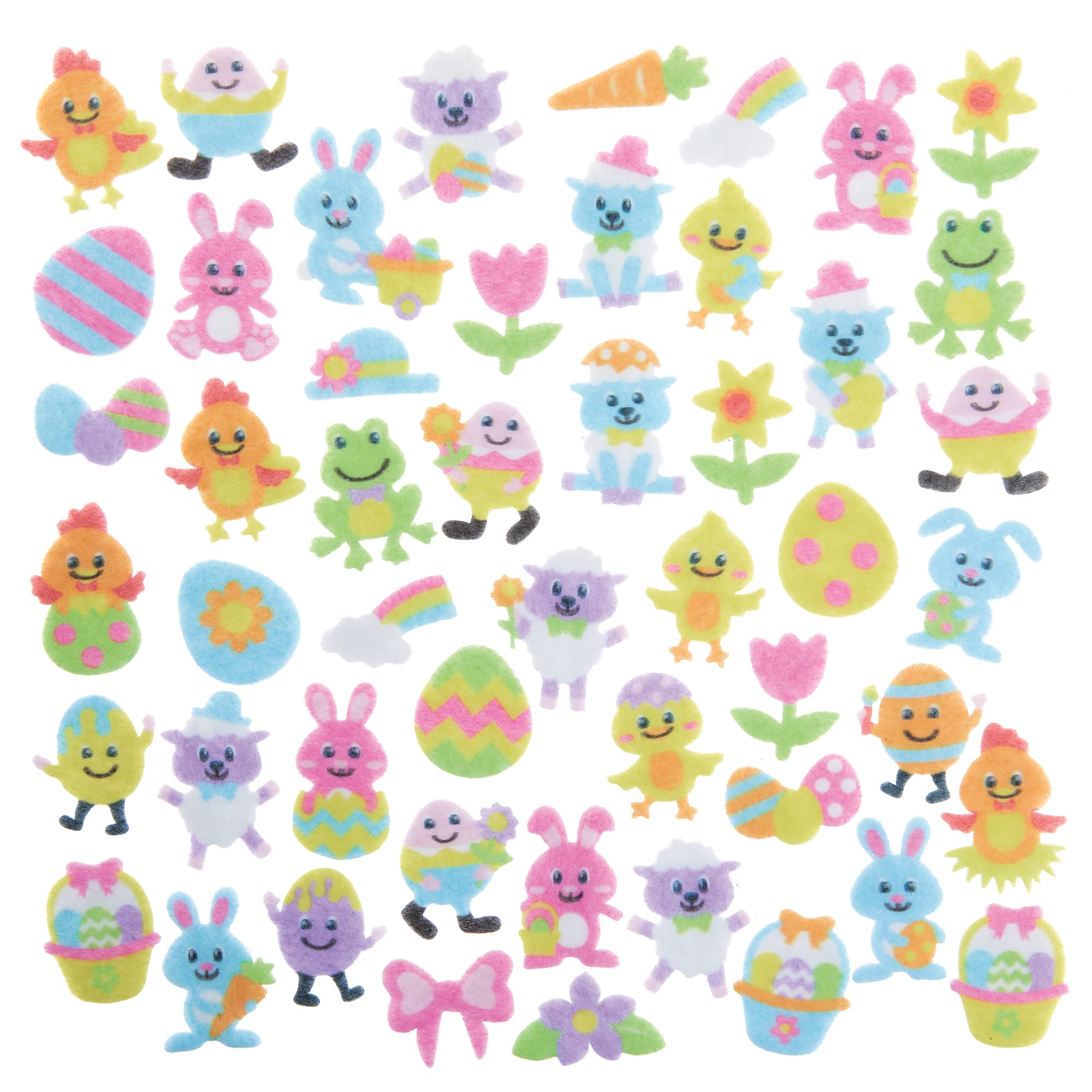 Baker Ross FX536 Easter Felt Stickers - Pack of 100, Easter Embellishments for Kids Crafts