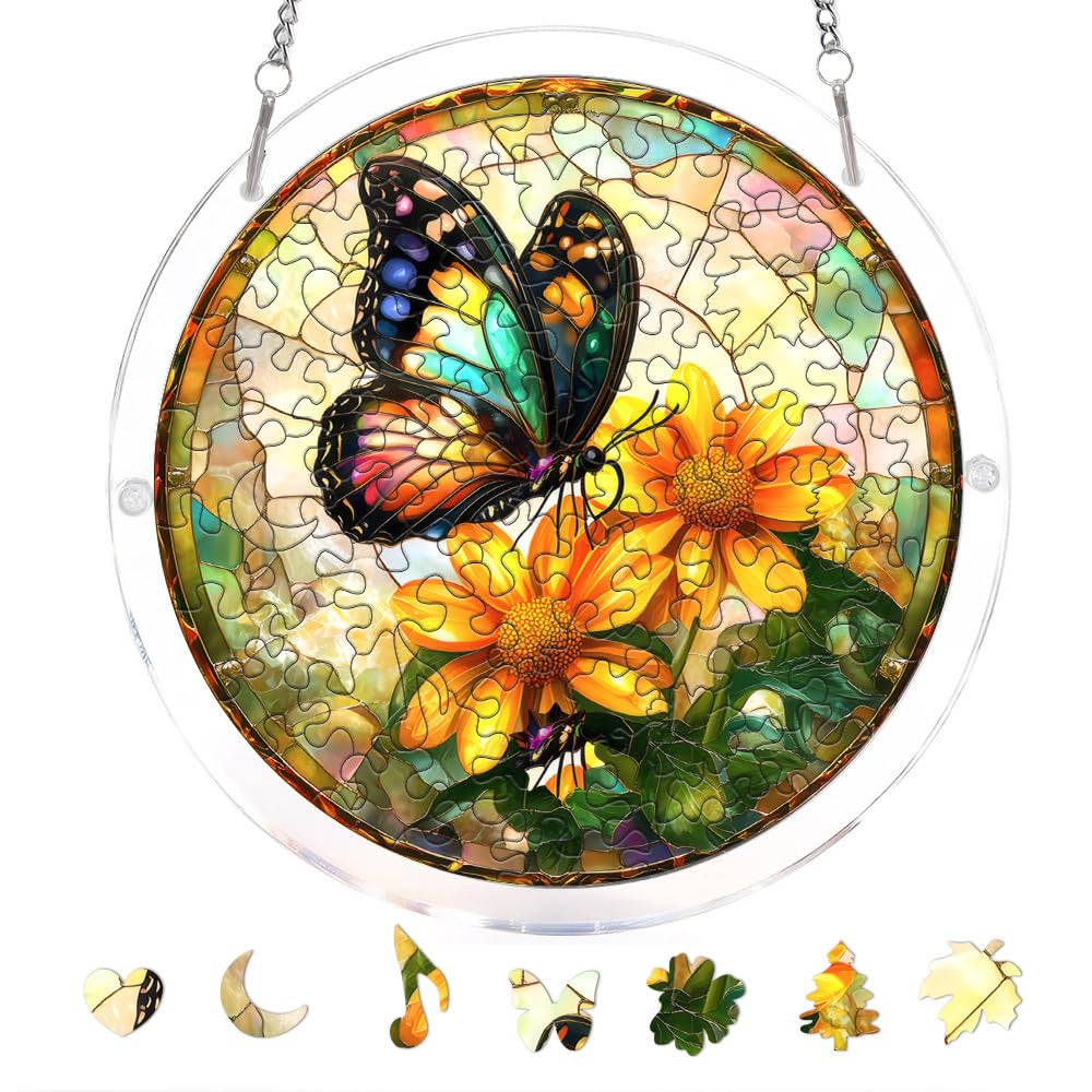 Acrylic Jigsaw Puzzle Suncatcher - Stained Glass Decor -22 Acrylic Jigsaw Puzzle Suncatcher - Stained Glass Decor -22