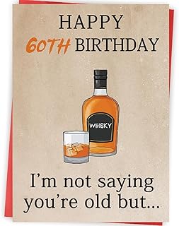 Funny 60th Birthday Card & Gifts for Women Men, 60th Birthday Decorations for Mom Dad Grandma Grandpa, Gifts for 60 Year Old Woman Man