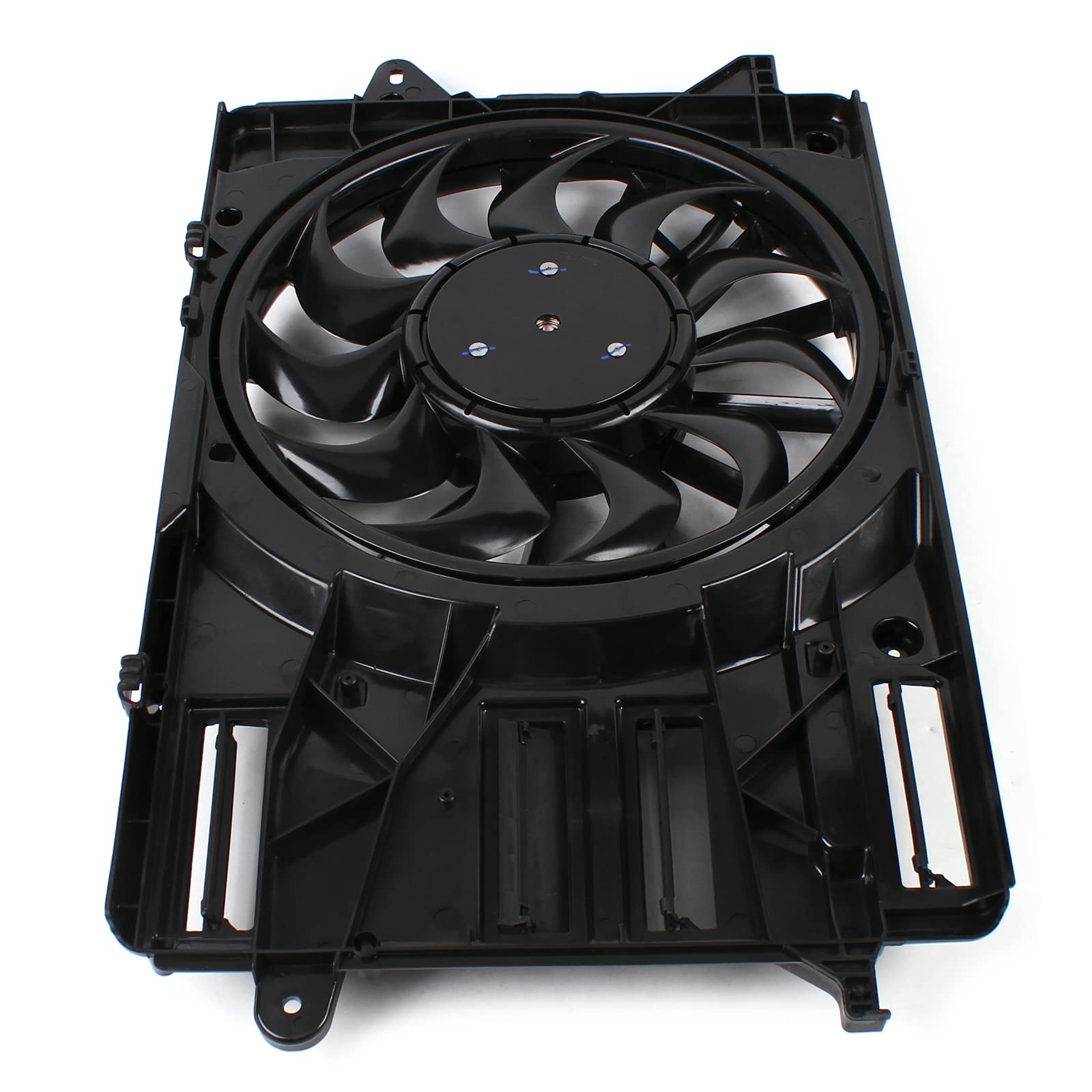 Engine Radiator Cooling Fan Assembly Compatible With 2016 2017 2018 2020 For Chevrolet Malibu & For BuickLa Crosse 2018 2019 Replace#84000785,84000787,84297662,Orignal Factory Style Black