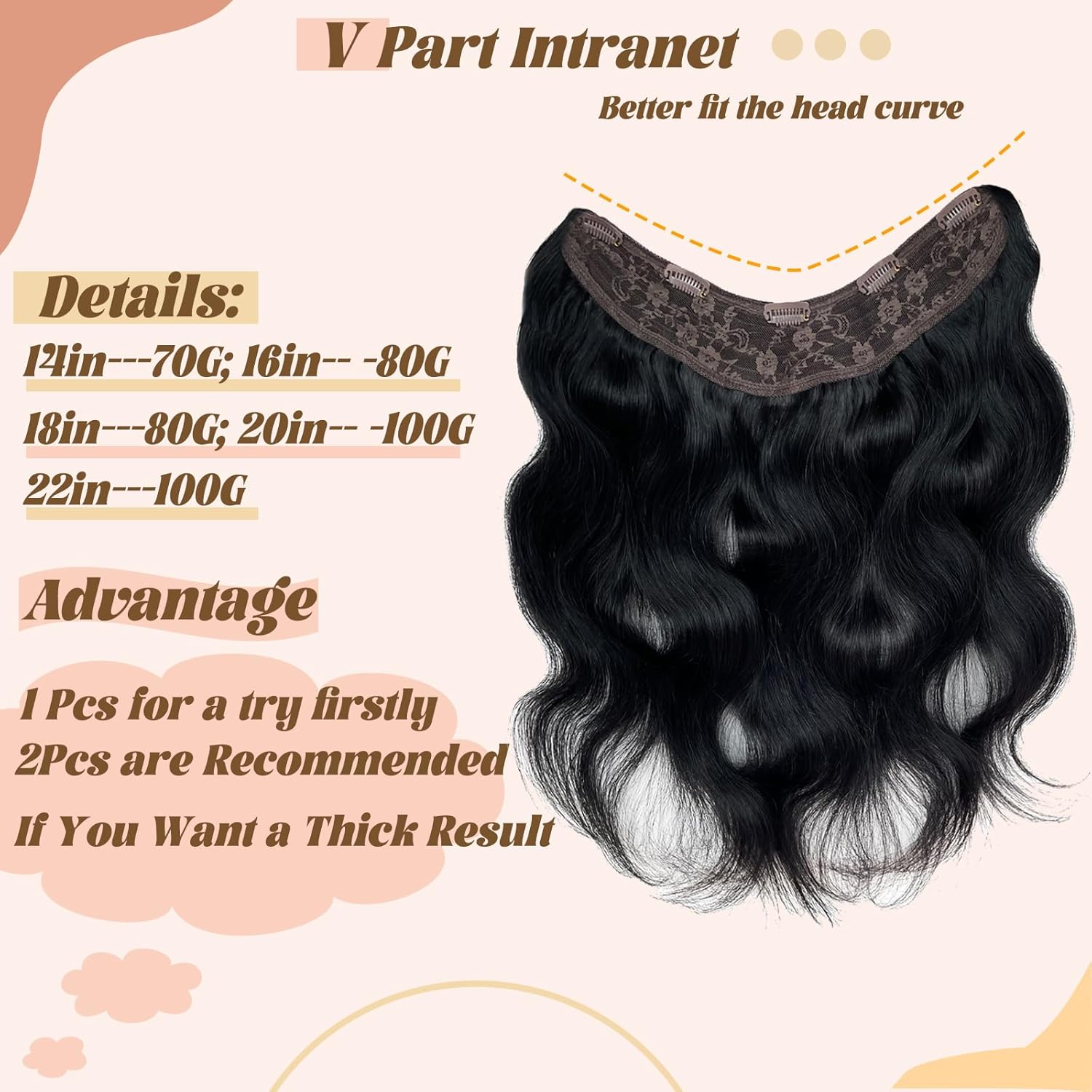 Clip in Hair Extensions Real Human Hair,Jet Black 22inch Thin Clip in Human Body Wave Double Weft One Piece with 5 Clips Full Head for Women Adding Hair 100g/3.6oz