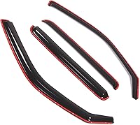 Vista 1 de Tuningpros WD2-528i - Juego de 4 viseras para ventana (en canal), deflector, protector de lluvia, compatible con Honda Ridgeline 2006-2014