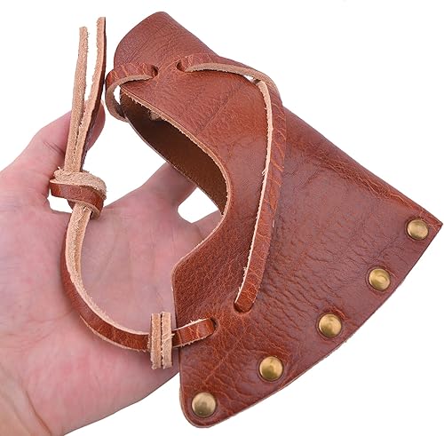 Miniatura 4 de Vintage Leather Axe Sheath, Veg-Tanned Leather Axe Hatchet Cover Protector