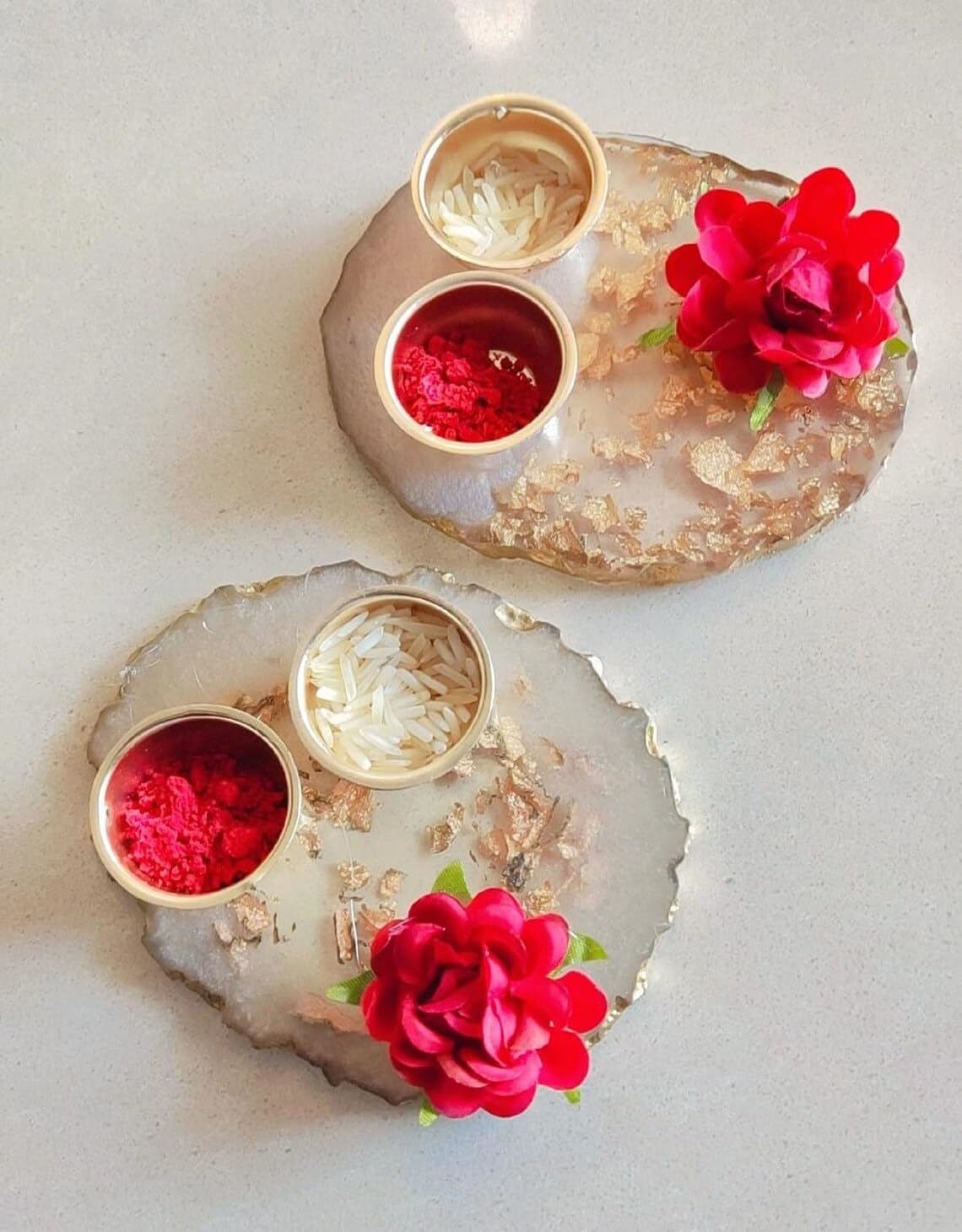 IGH Floral Kumkum Platter, Valentine Gift, Wedding Gift, Return Gift, Home Decor, Birthday Gift, Christmas Gifts (5)