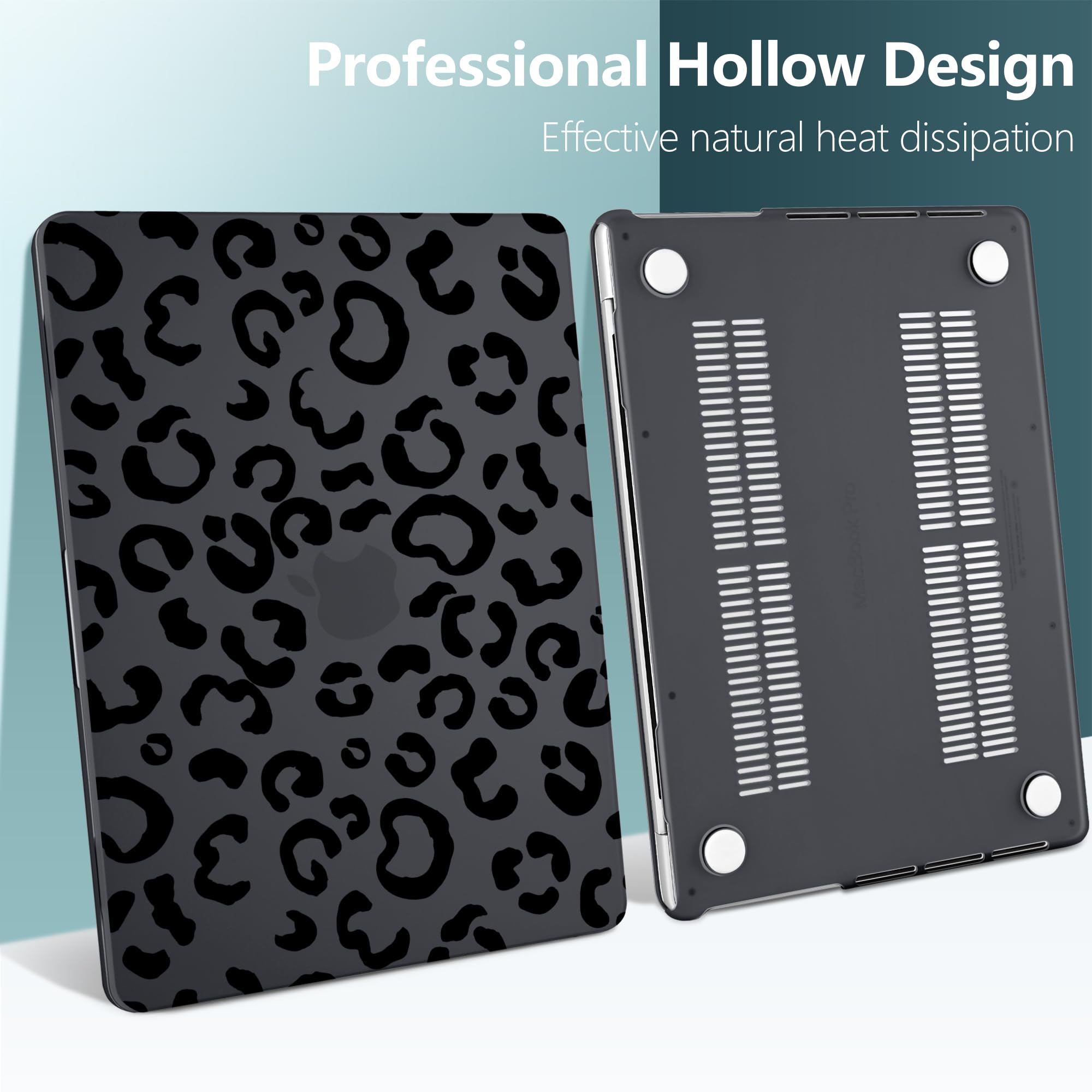 TWOLSKOO Shadow Leopard Custodia per MacBook Pro 14" M1-M4 M5 2021-2026