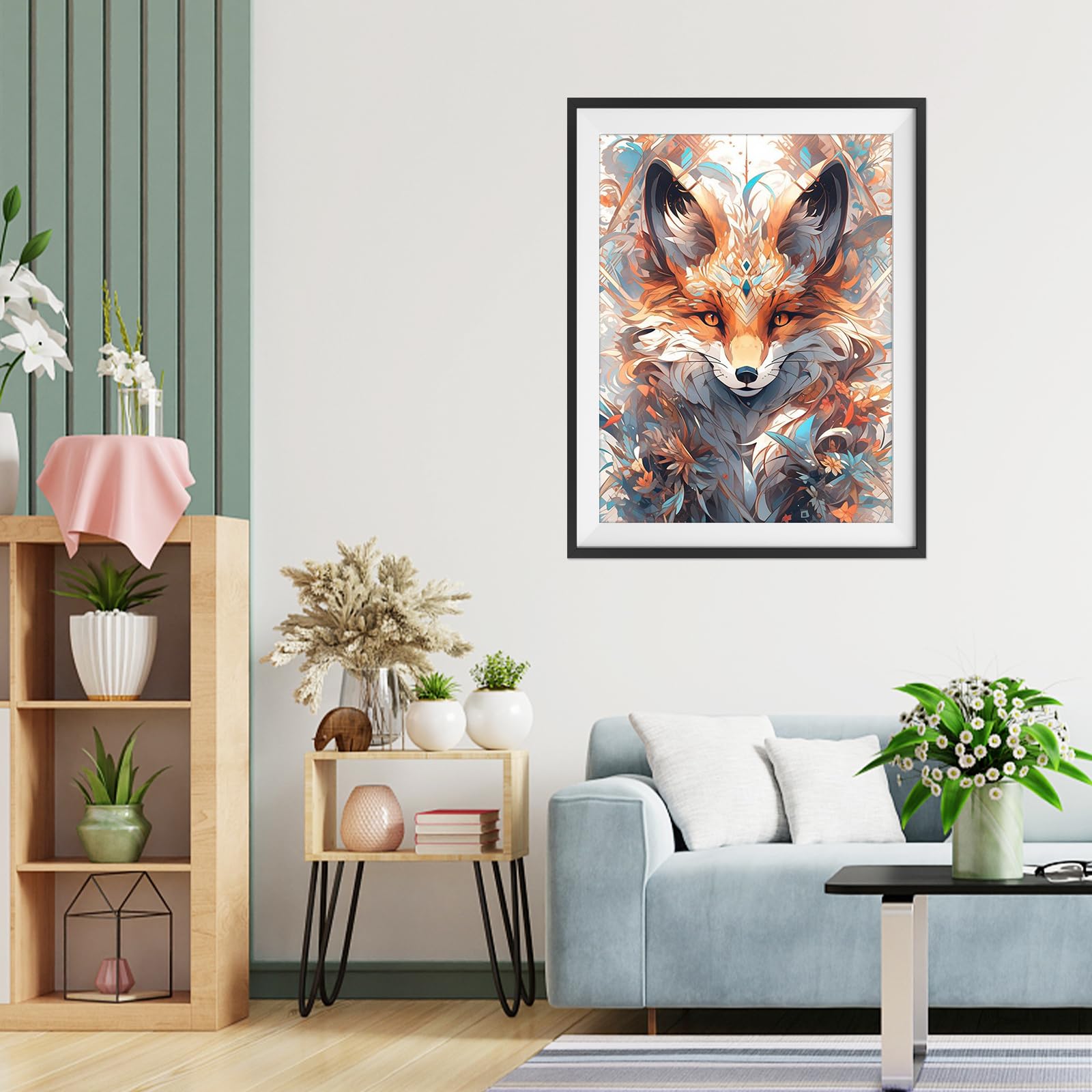 TOSTOG Diamond Painting Weiße Tiger Familie 30x40cm - 5D DIY Diamant Malerei Set