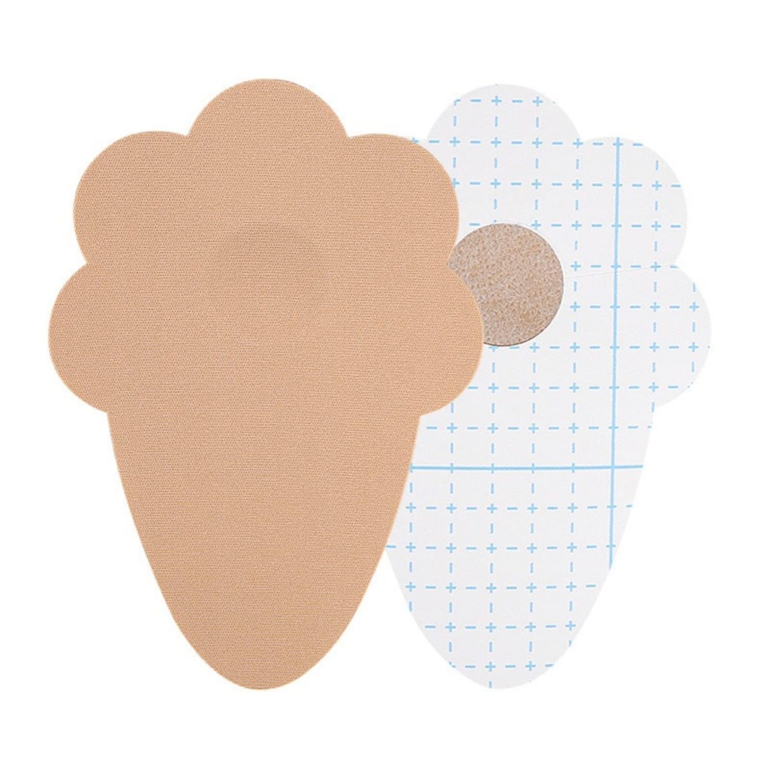 UJEAVETTE Peel-Off Liner Puff-shapedShaped Bra Tape Rounded Petal Edges Self-Adhesive Bra Tape Lightweight Underwear Accessory Polyester, Nude M-image-39