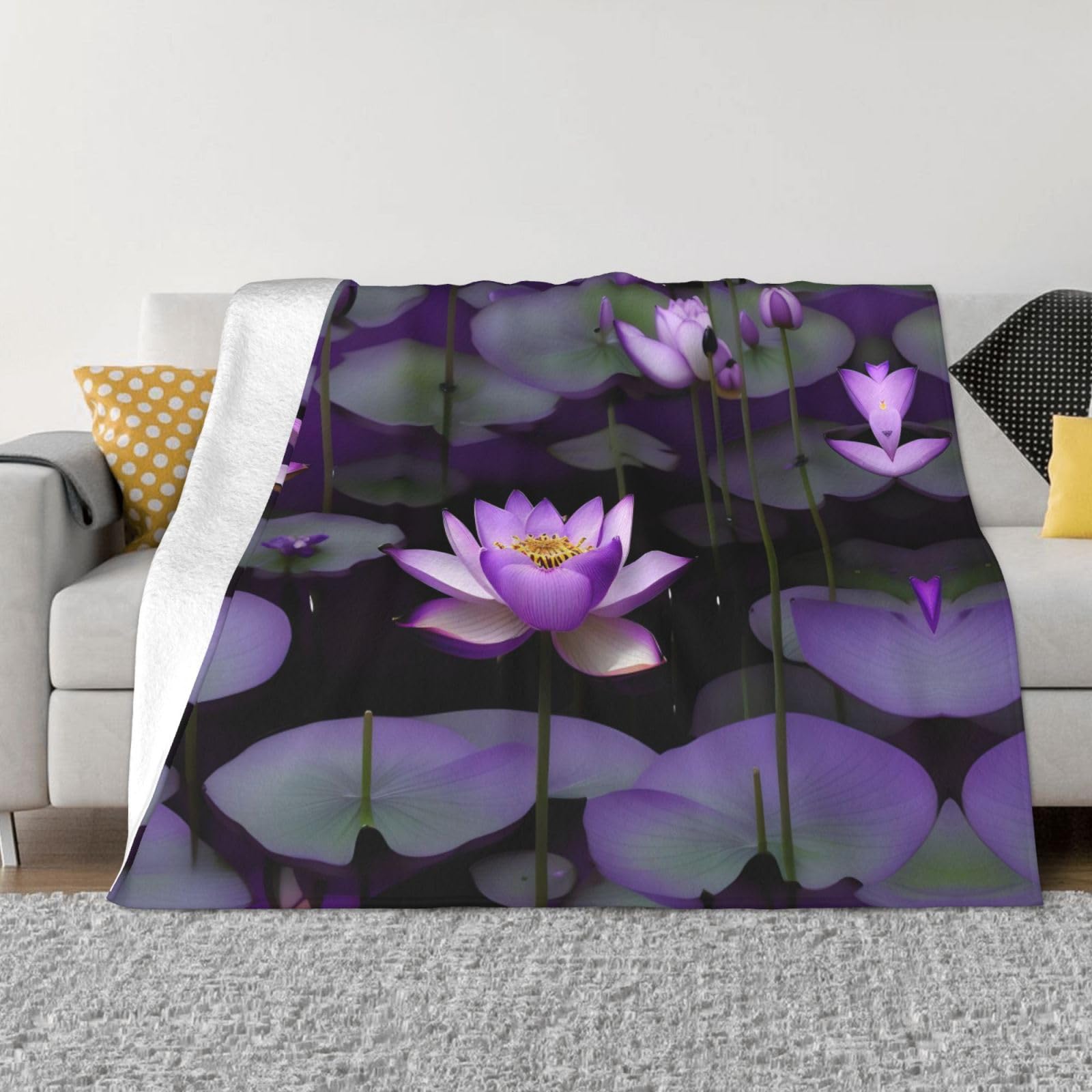 Couverture polaire douce pour canapé et lit plaid flanelle 127x152