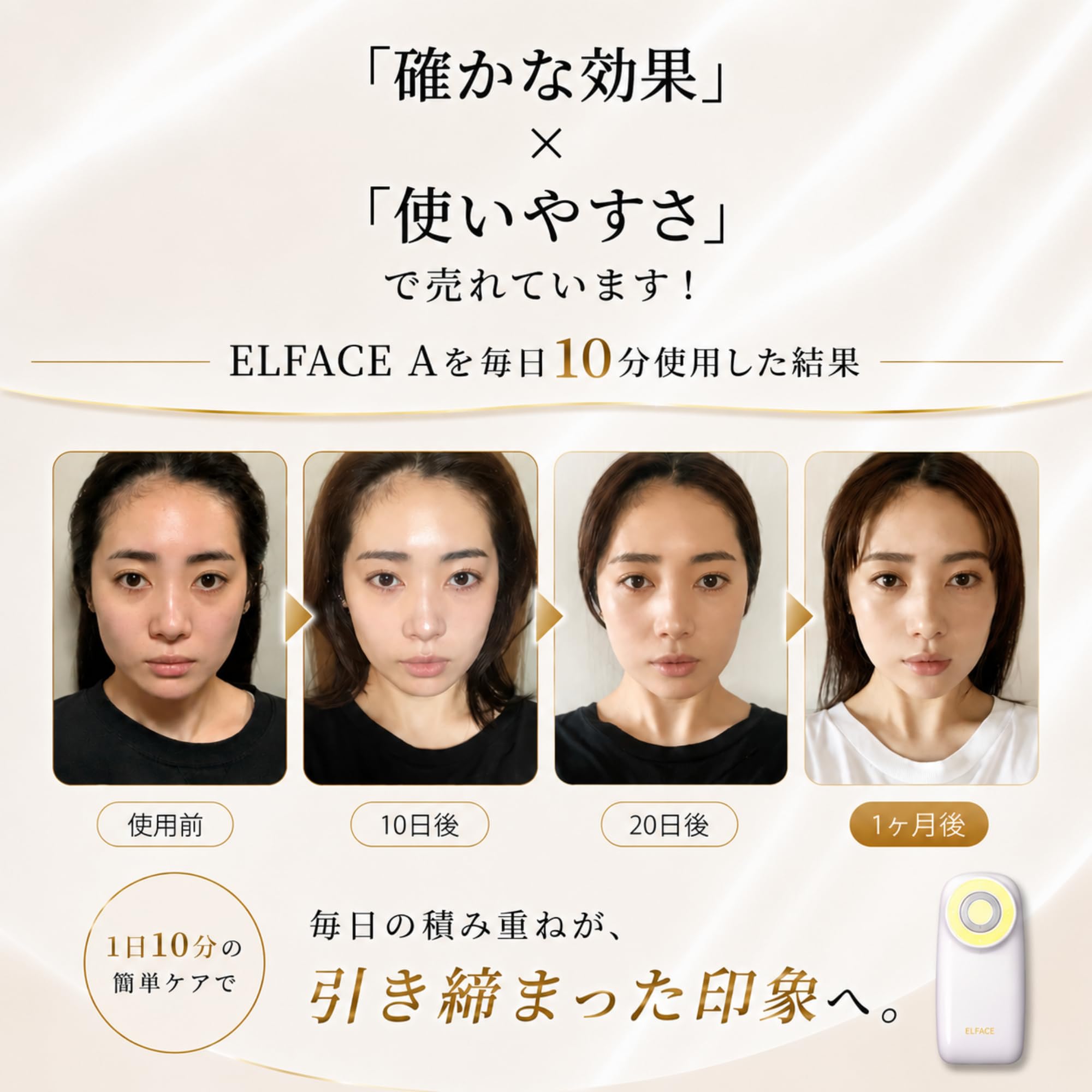 Amazon.co.jp: [ ELFACE A 公式] EMS 美顔器 【1台5役でジェル不要