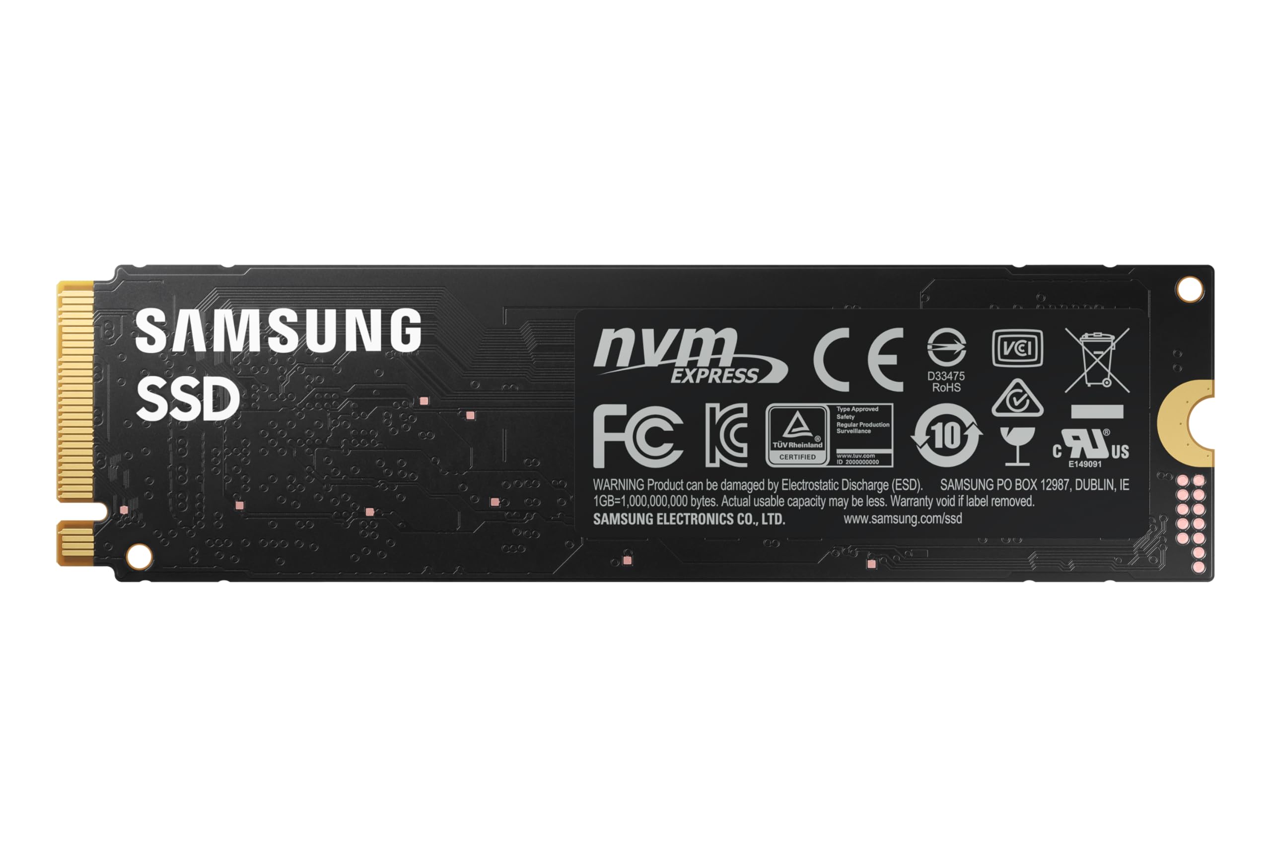 Samsung 980 MZ-V8V500BW | Disque SSD Interne NVMe M.2, PCIe 3.0, 500 Go, Contrôle thermique intelligent