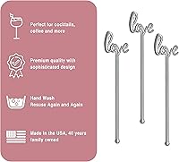 Vista 3 de Agitadores de café y cóctel, palitos de plástico reutilizables para bebidas, 48 palitos Swizzle, uso como decoración de cóctel o mezcladores