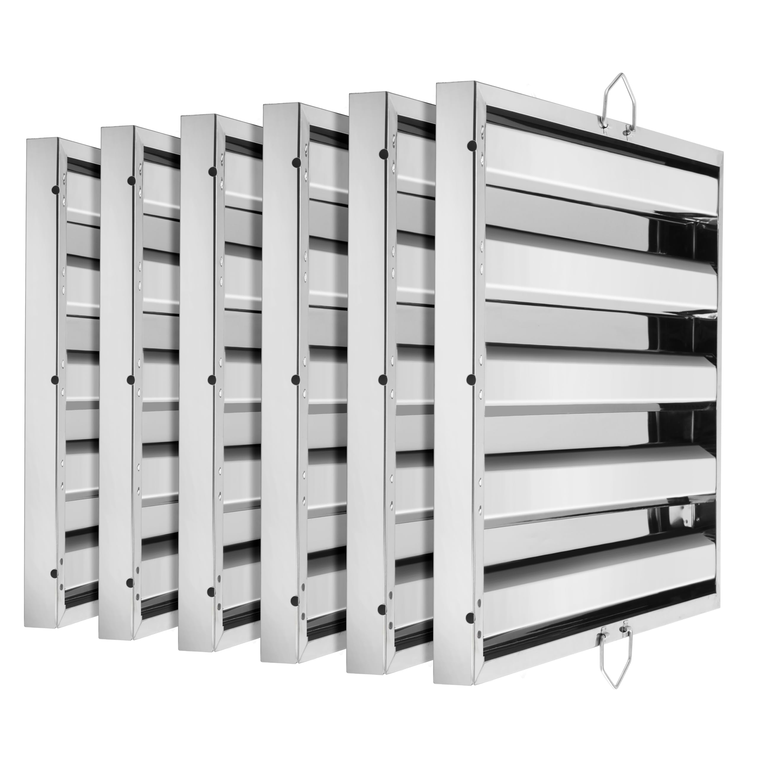 New Star Foodservice 54408 Edelstahl Kapuze Filter, 50,8 x 63,5 cm (Pack von 6)