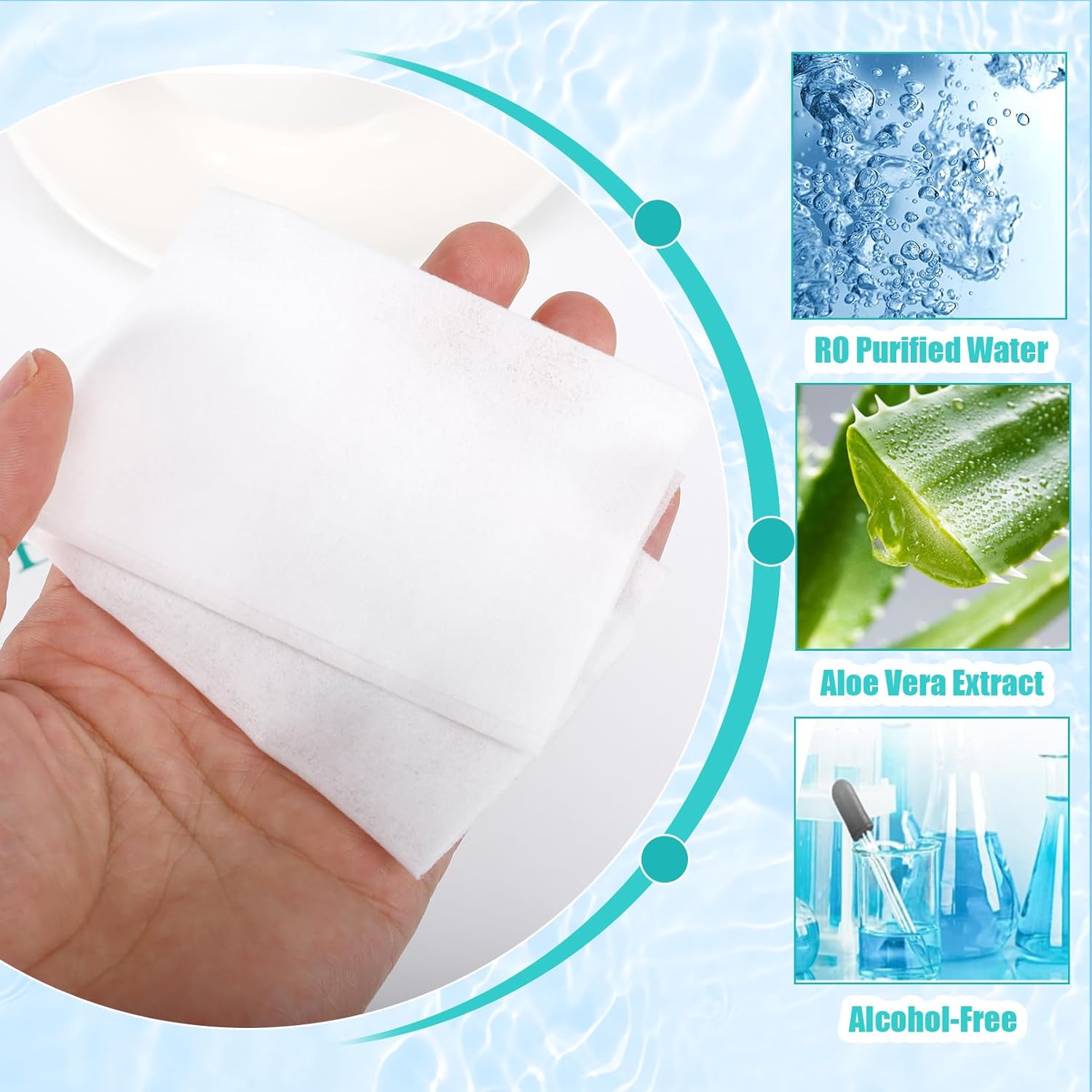 300 Pack Wet Wipes Individually Wrapped,Travel Size Hand Wipe, Wet Wipes Bulk for Travel, Homeless, Wedding, Barbecue, Restaurant