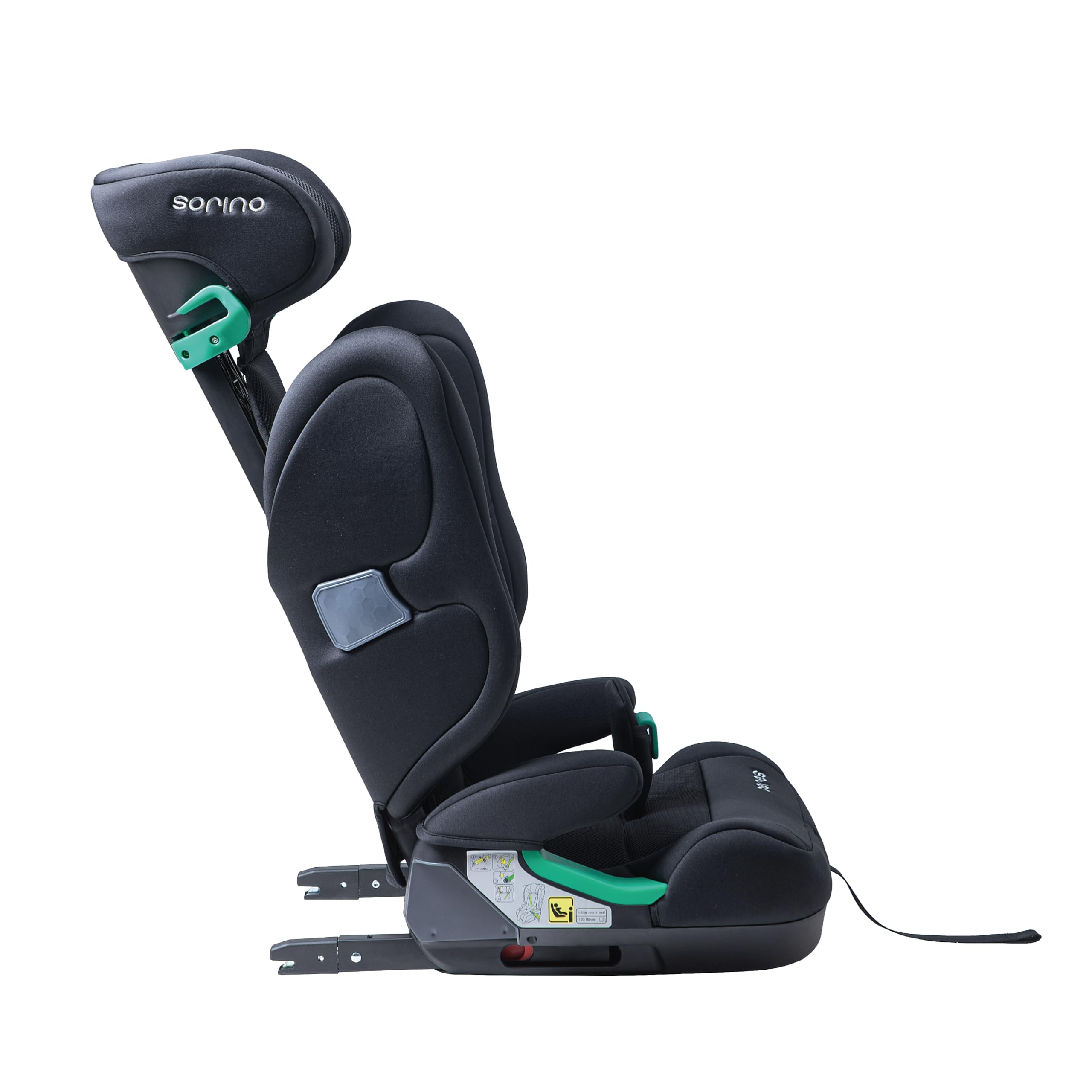 FOTELIK SAMOCHODOWY SORINO CERES ISOFIX I-SIZE 15-36KG 100-150 CM BLACK