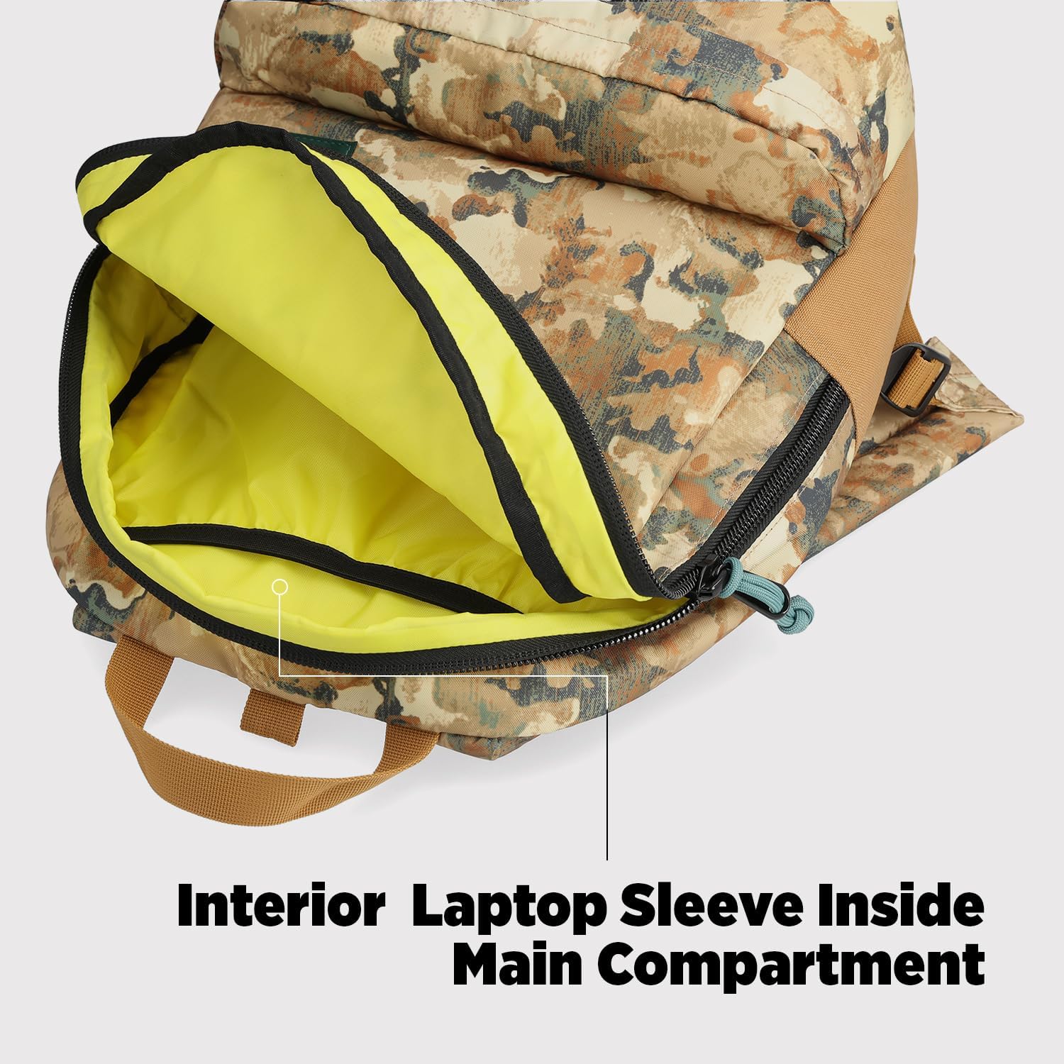 Topo Designs Dash Pack, Lightweight Laptop Backpack, 100% Recycled Materials, Fair Wear + WRAP Certified, 17L (Camo)