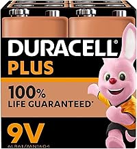 Duracell 4 x 9V Plus 6LR61/MN1604 Alkaline Batteries