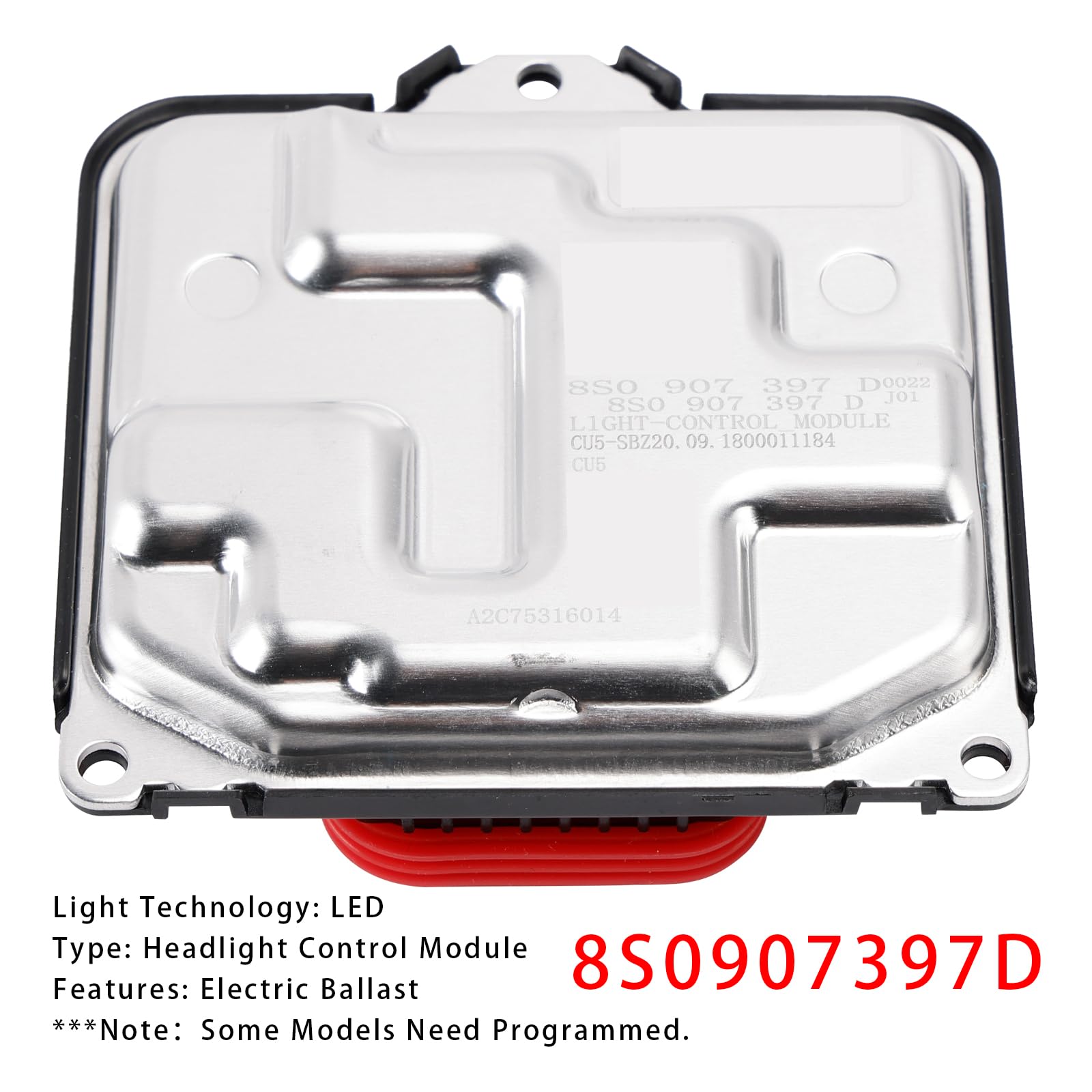 Topteng Light Control Module 8S0907397D Adatto per Audi A3 S3 RS3 8V 8VA 8VM Facelift 2016-2020