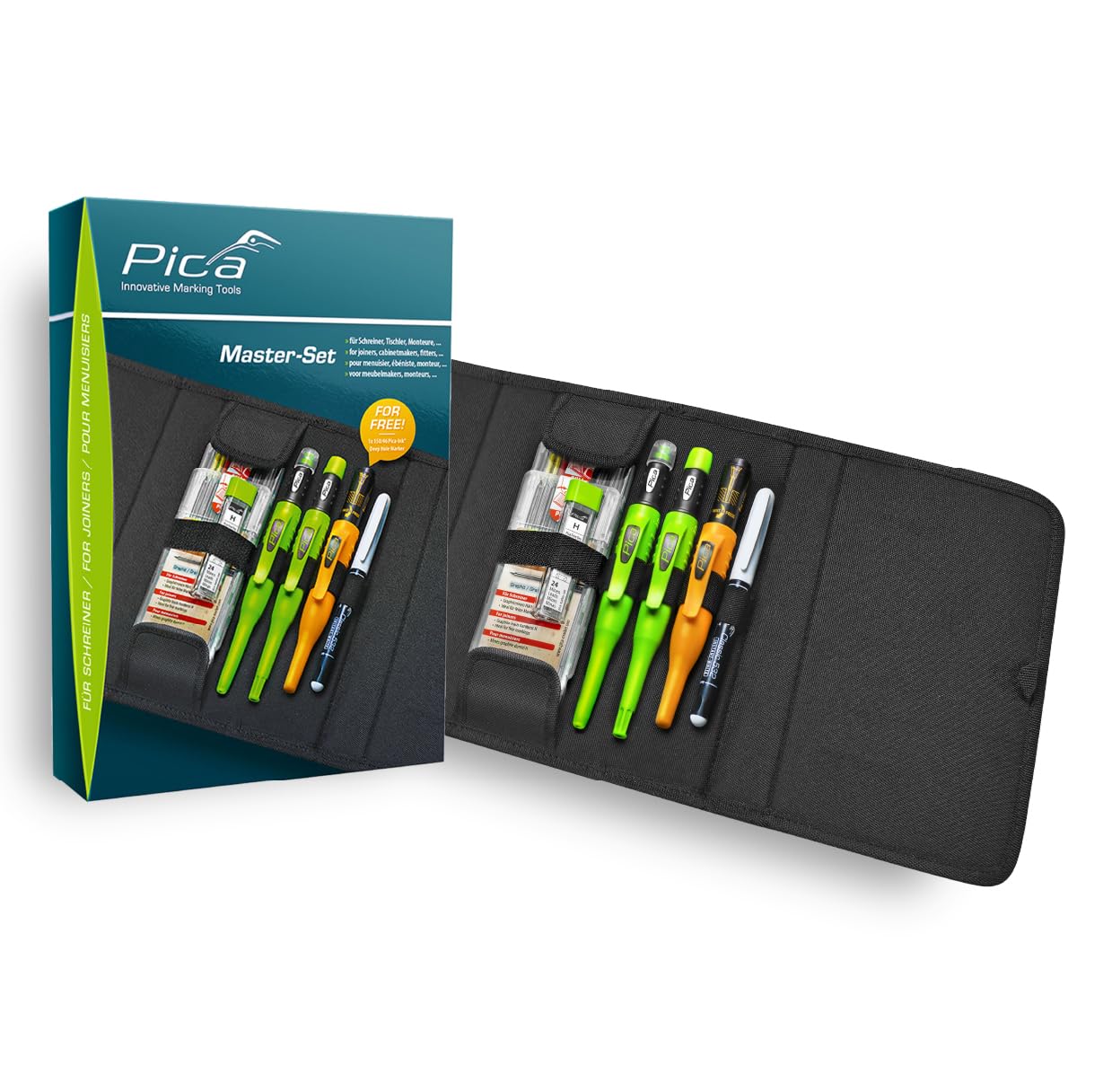 Pica Master Set for Joiners Fitters Includes Pica Dry 3030 and Refills