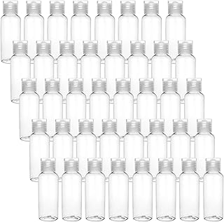 Bekith 40 Pack 1 oz Plastic Empty Bottles with Flip Cap, Small Refillable Travel Bottles Leak Proof Travel Size Containers for Shampoo, Liquid Body Soap, Lotion