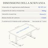 FLEXISPOT E5 Pro+ 180x80 doppio motore foto 2