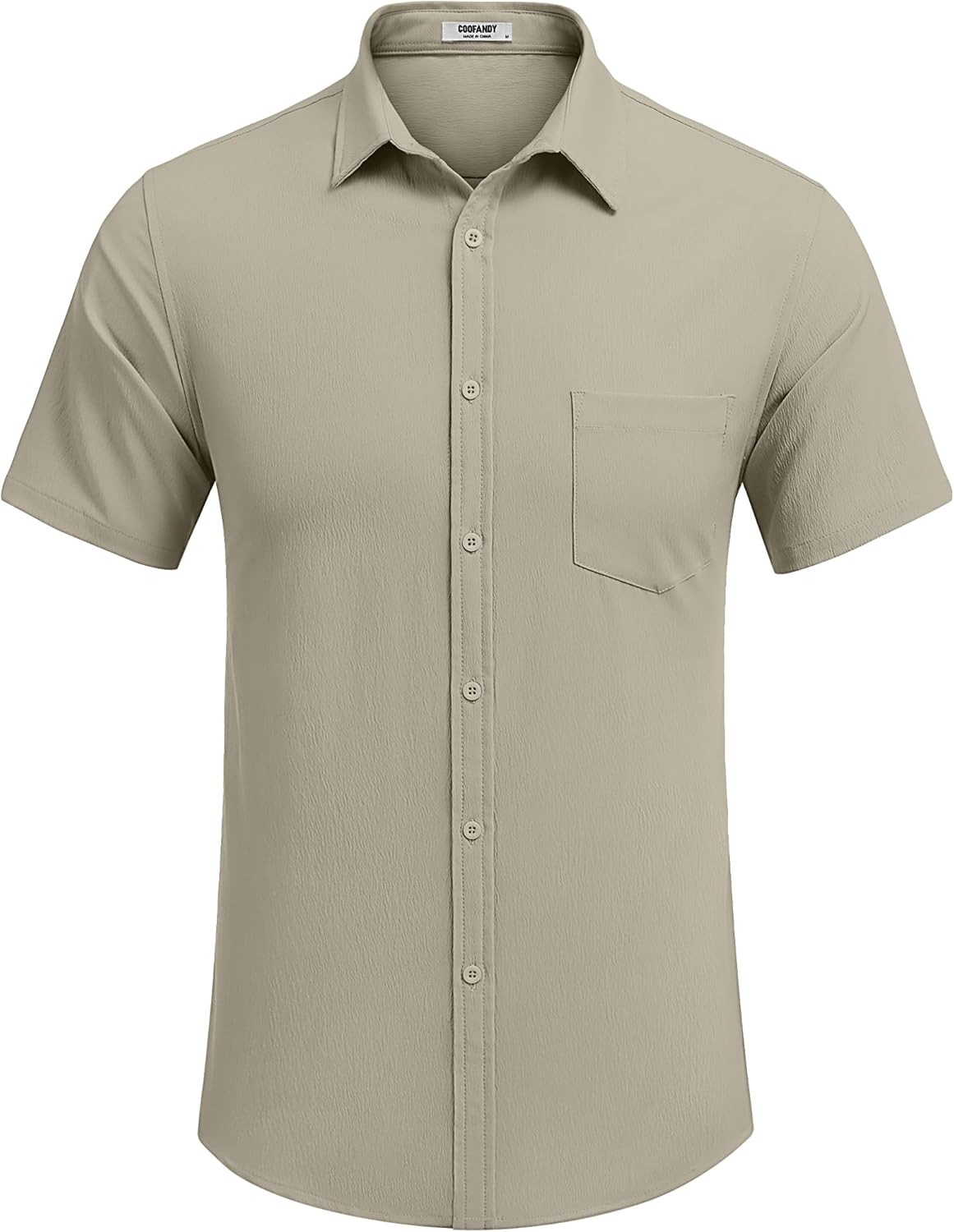 COOFANDY Men's Short Sleeve Button Down Casual Beach Shirt - Image 5