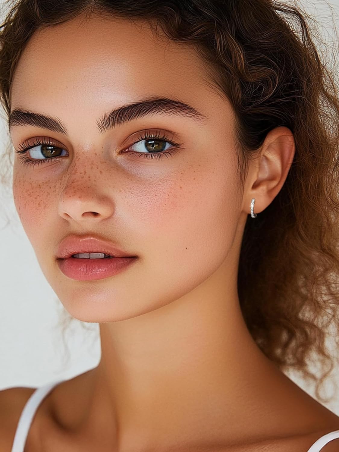 ChicSilver 925 Sterling Silver Huggie Earrings for Women 14K Gold Plated Silver Hoop Earrings for Women Hypoallergenic Small Cubic Zirconia Huggie Earring (6/8/10/12/14/16/18/20mm) - Image 2