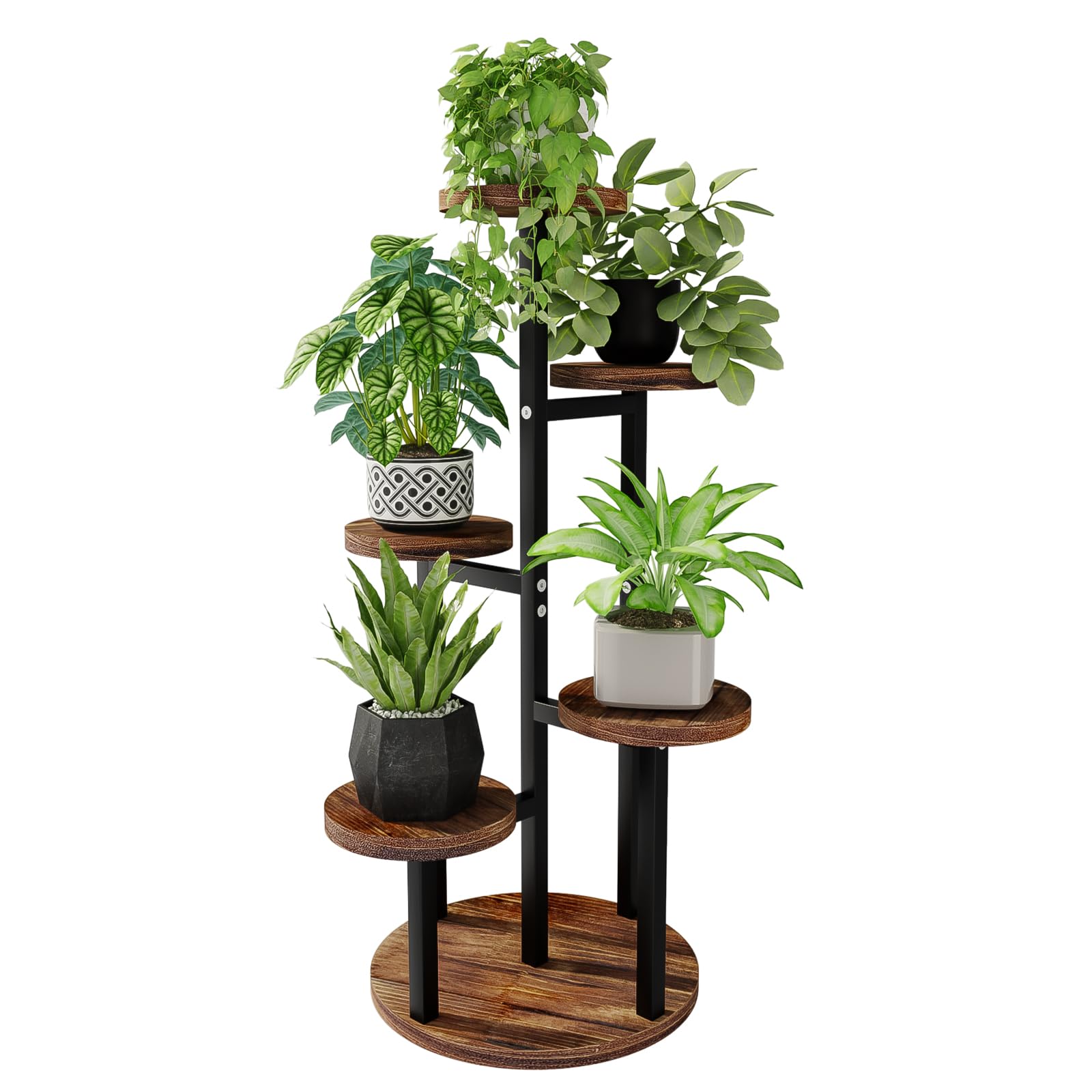 Bamworld Soporte Para Plantas De Madera, Escalera Para Flores, Estantería Para Plantas, Estantería De Flores, Escalera Para Flores Al Aire Libre, Resistente A La Intemperie, Estantería De 5 Niveles