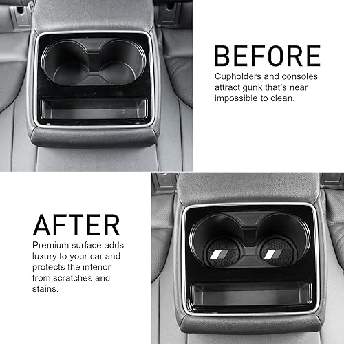 Miniatura 9 de MOCHENT Portavasos para accesorios Toyota Tacoma TRD 4Runner Tundra Rav4 Highlander, estilo retro clásico Tri-Color Inserto Interior Coaster (2.75