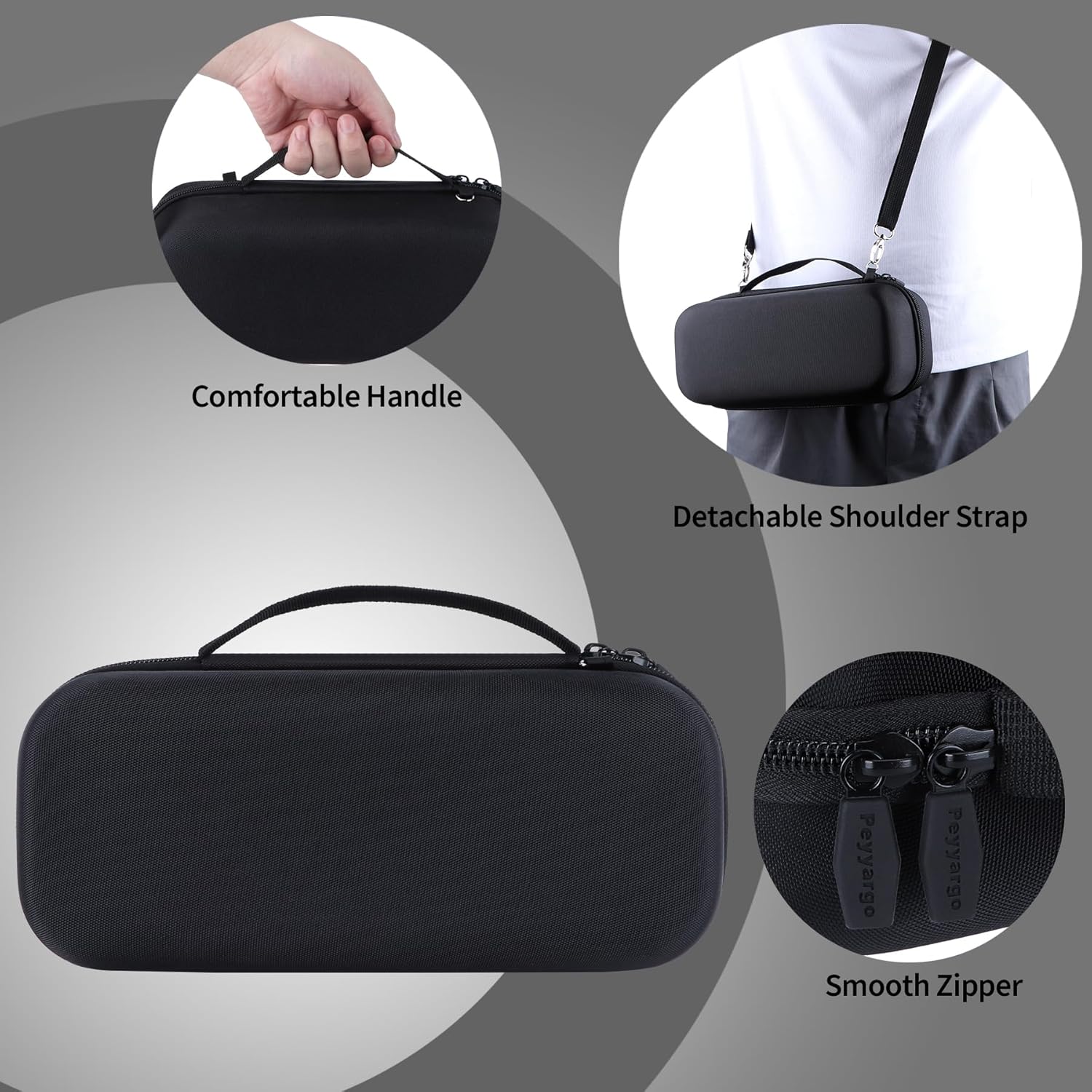 Storage Case Compatible with Bose SoundLink Plus Portable Outdoor Speaker (Black) - Image 5